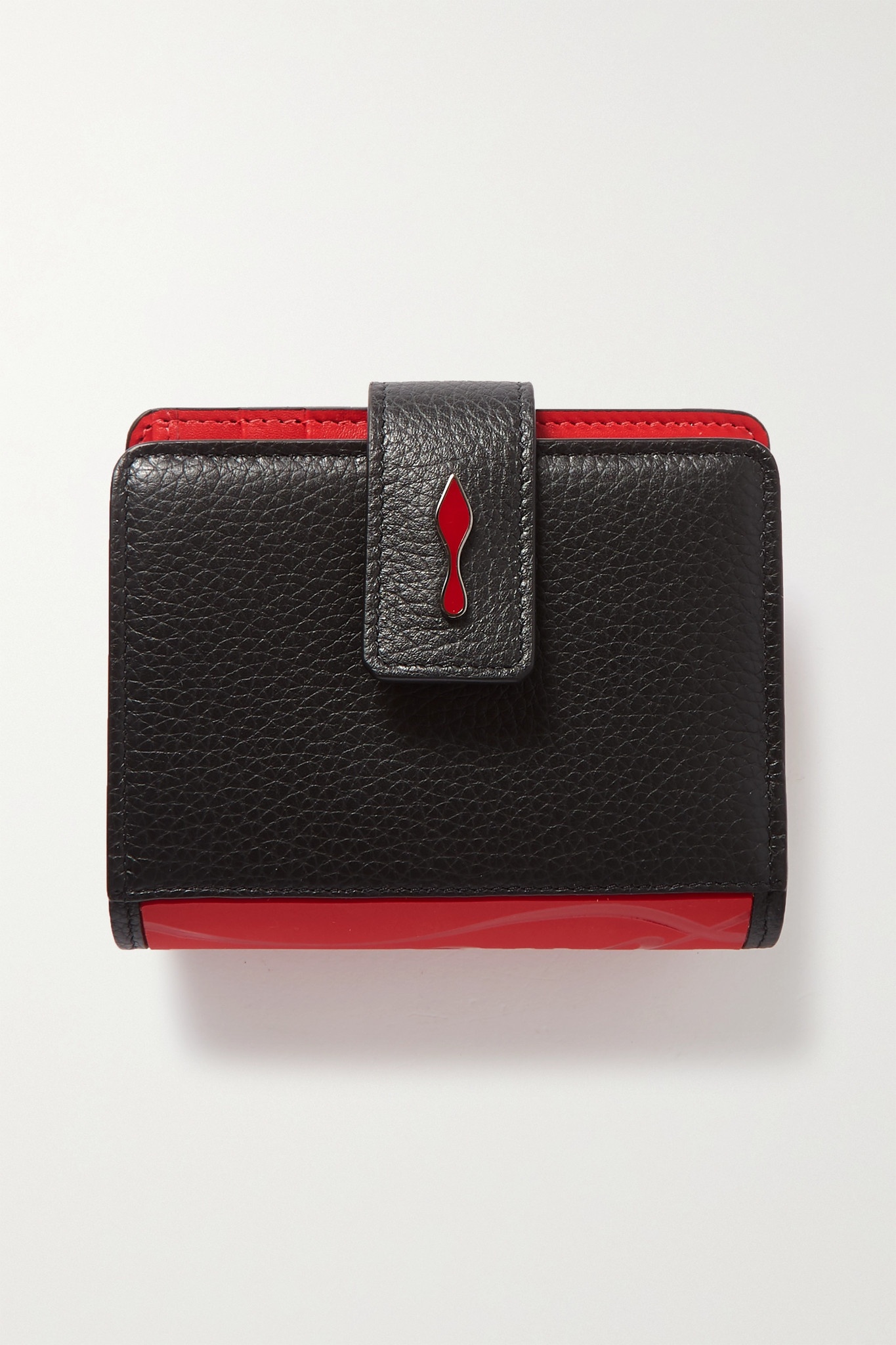 Paloma rubber-trimmed textured-leather wallet - 1