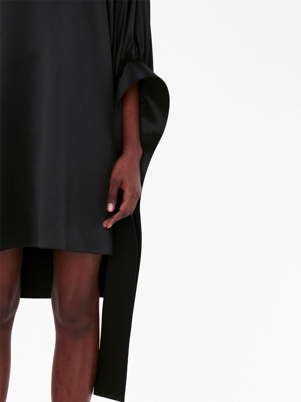 Tab Sleeve satin-finish minidress - 5
