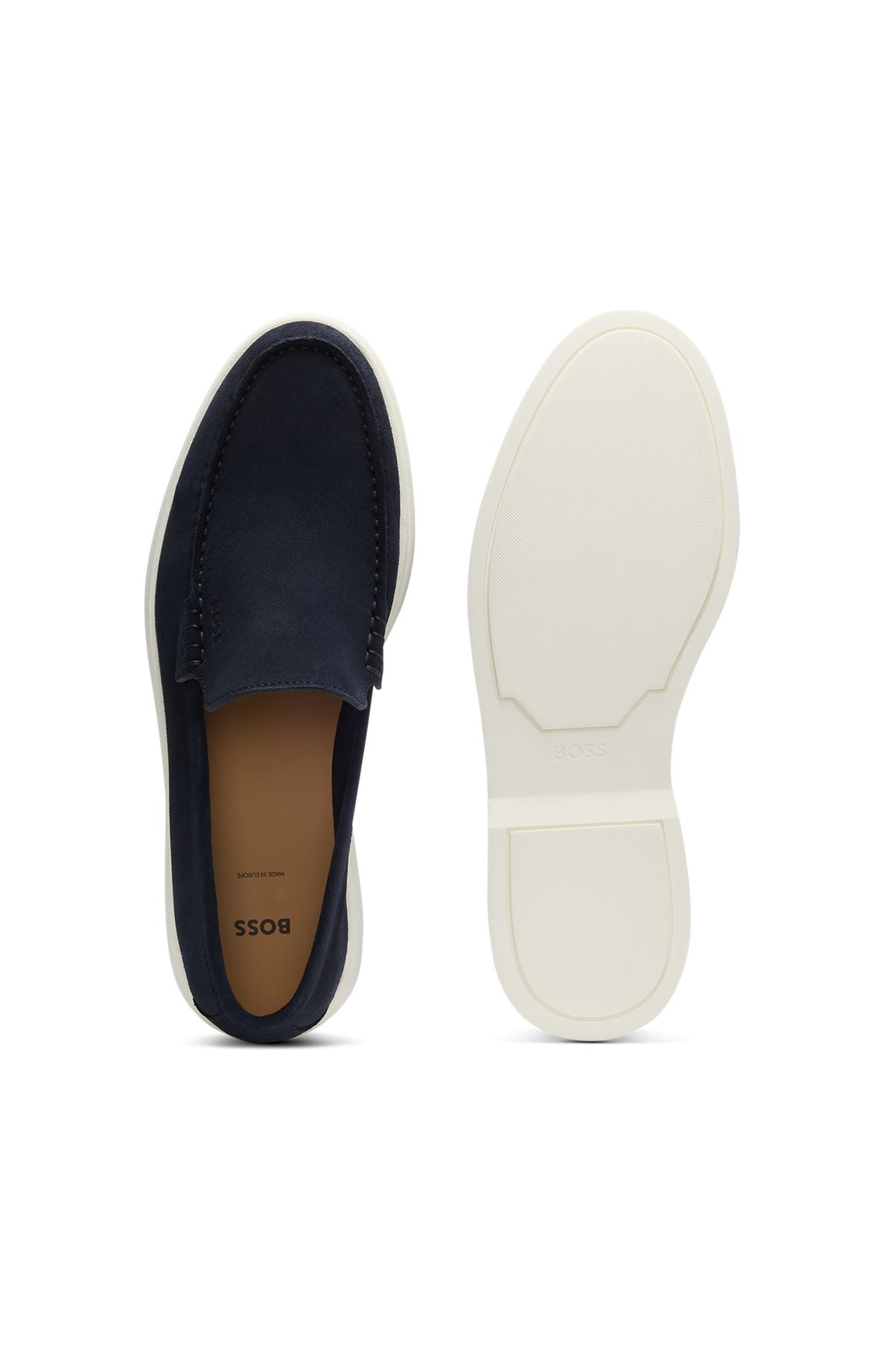SUEDE LOAFERS WITH CONTRAST OUTSOLE - 4