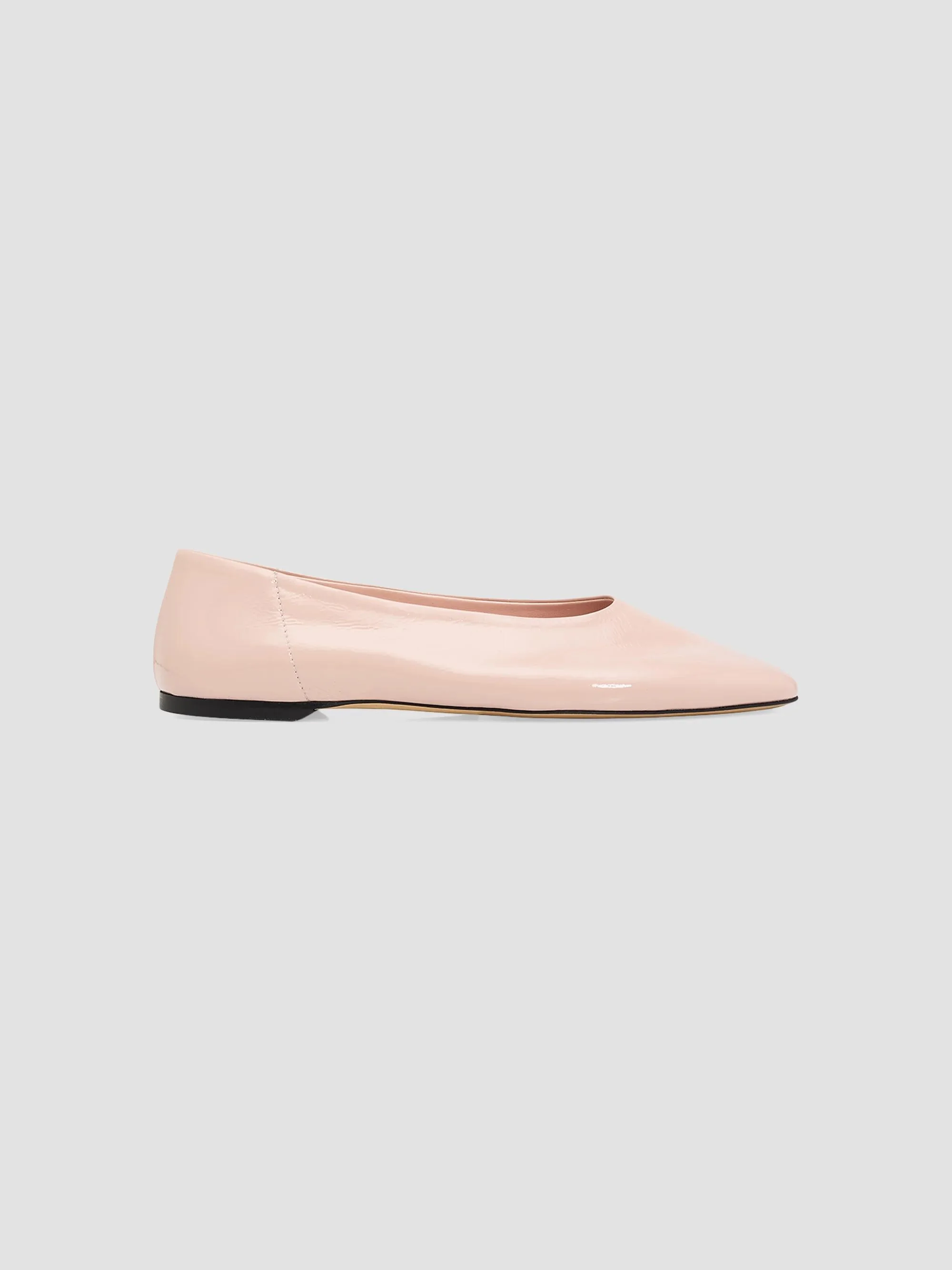 Women's Leather Ballet Flats - Flamingo - 1