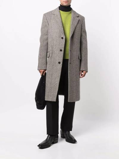 Bottega Veneta herringbone-pattern single-breasted coat outlook