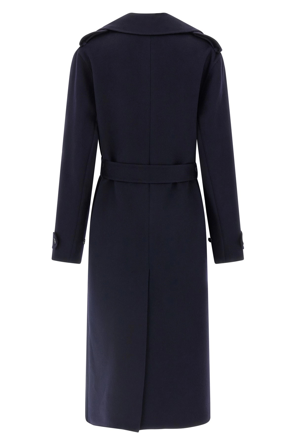 Double-breasted wool trench coat - 2