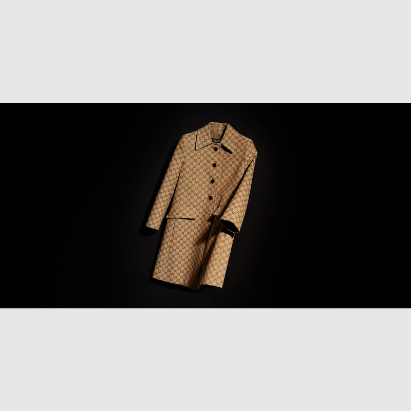 GUCCI GG cotton canvas coat outlook