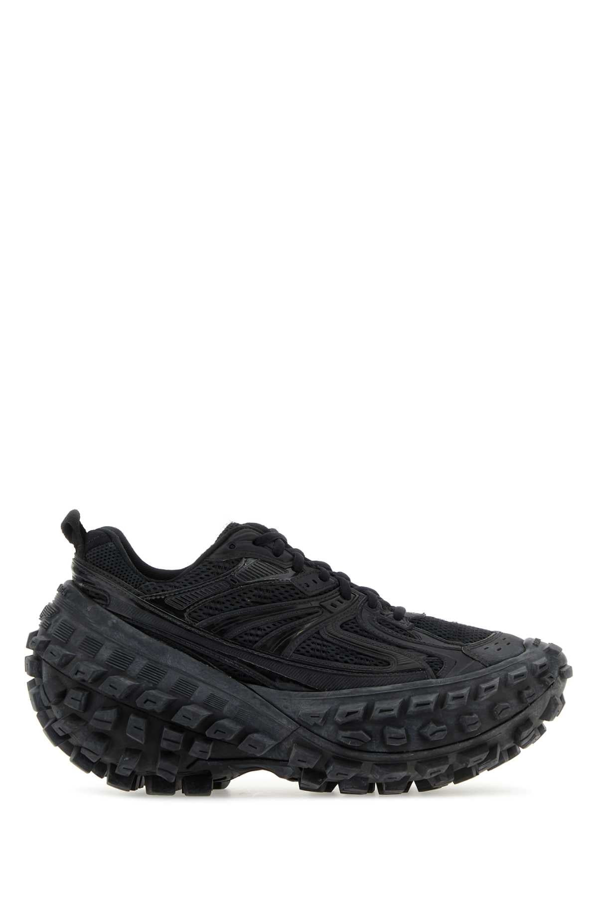 Balenciaga Women Black Nylon And Mesh Bouncer Sneakers - 1