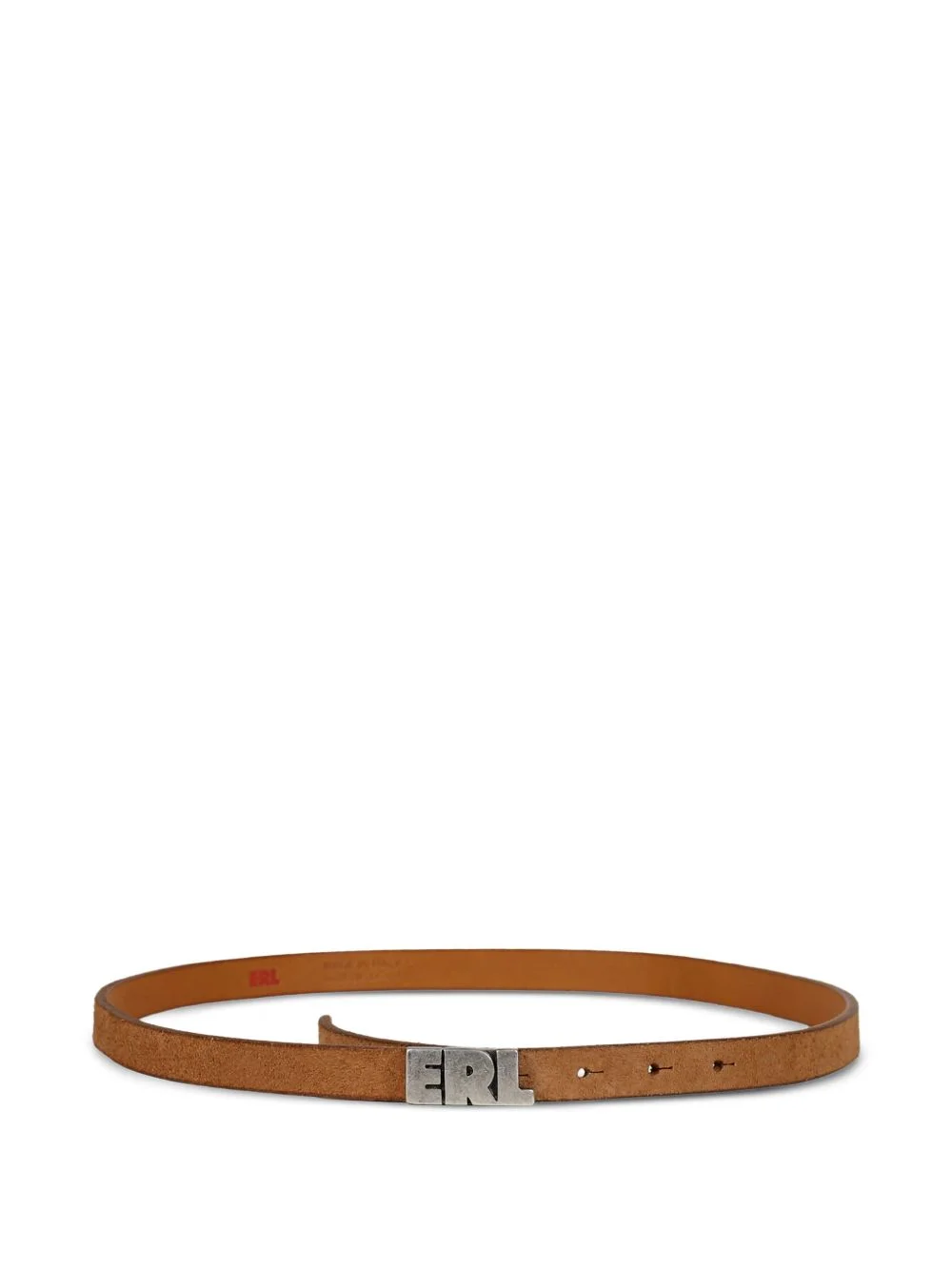 logo-plaque leather belt - 1