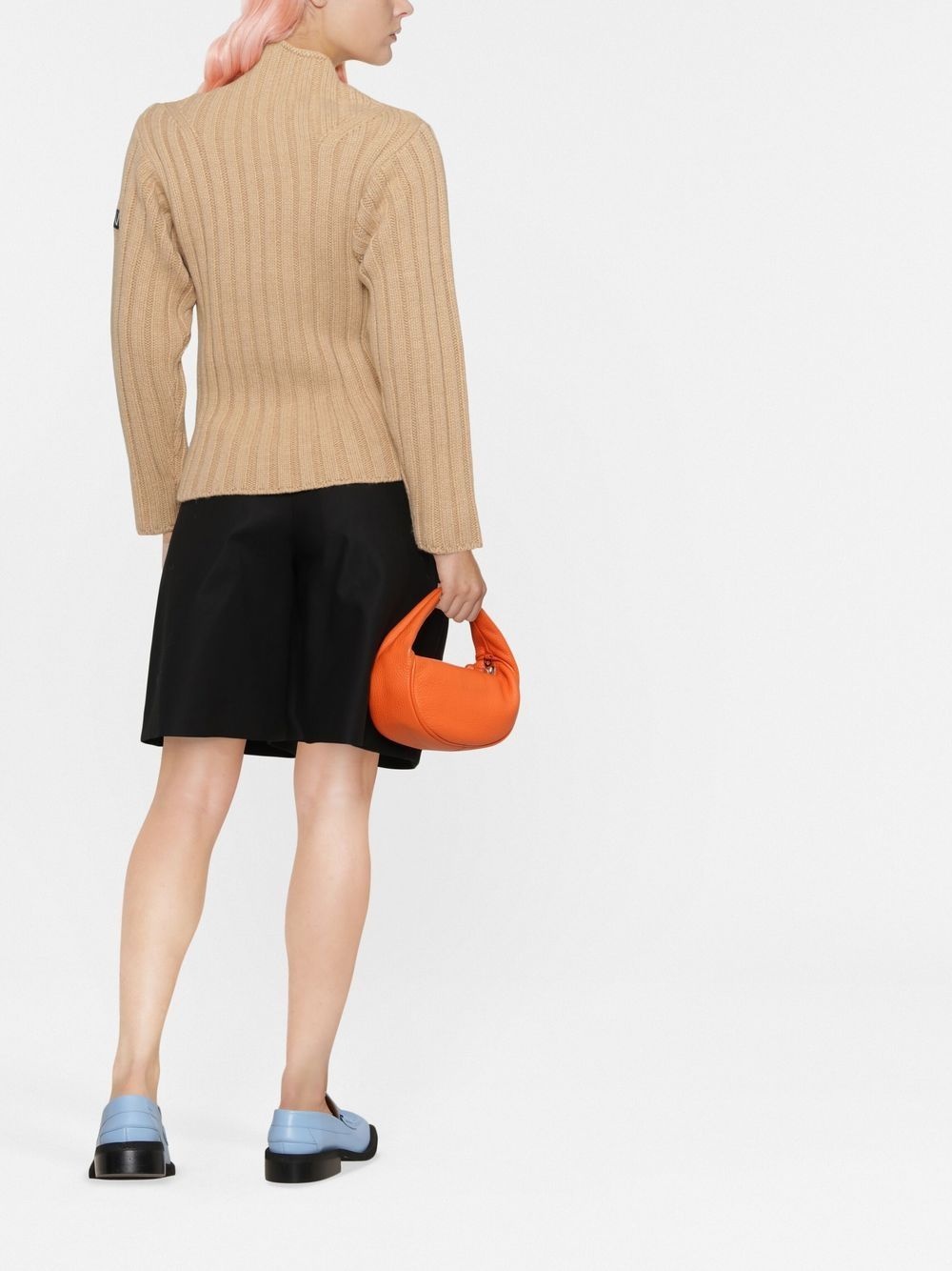 high-neck ribbed jumper - 3