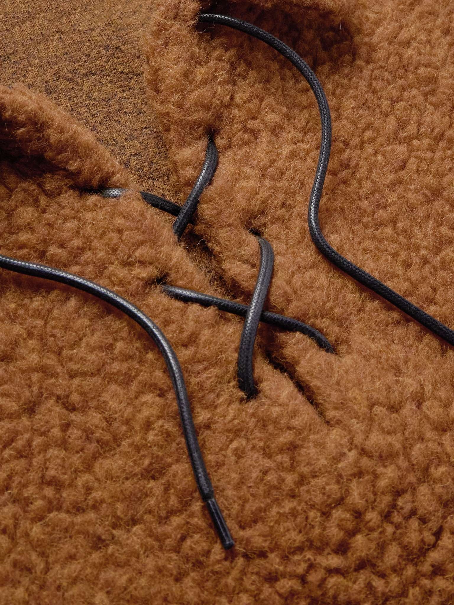 Tie-Detailed Wool-Blend Fleece Sweater - 4