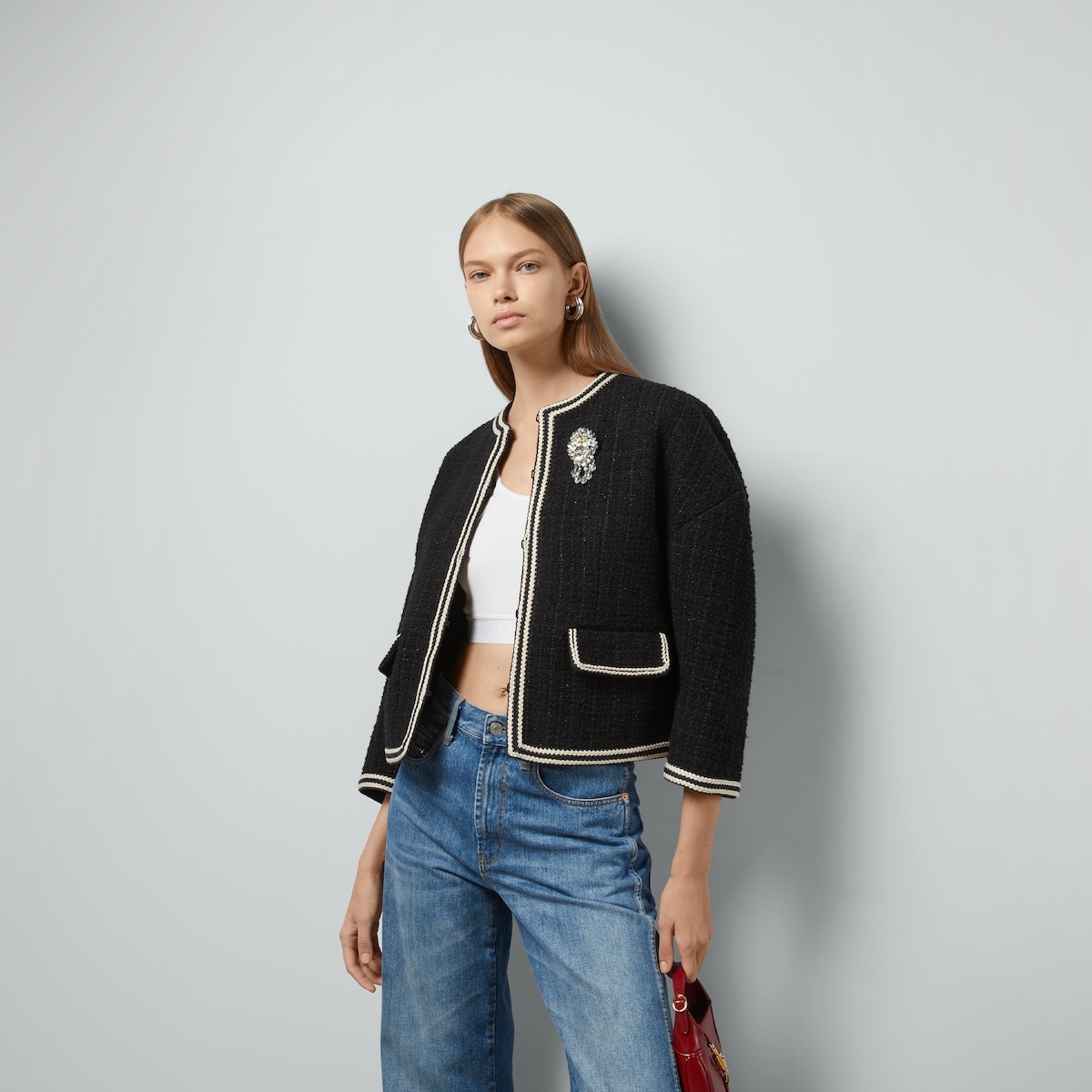 Bouclé tweed wool jacket - 5