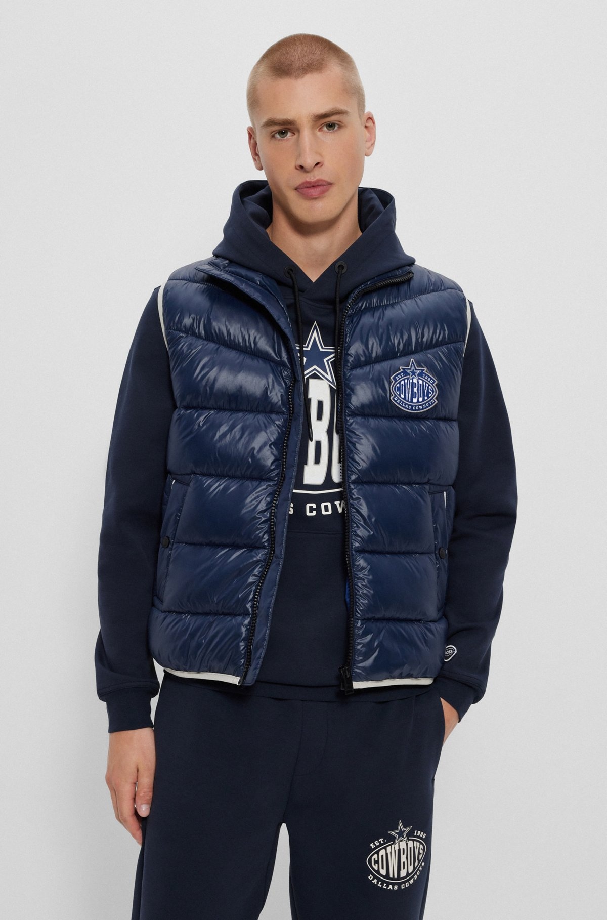 BOSS X NFL WATER-REPELLENT PADDED GILET WITH COLLABORATIVE BRANDING - 2