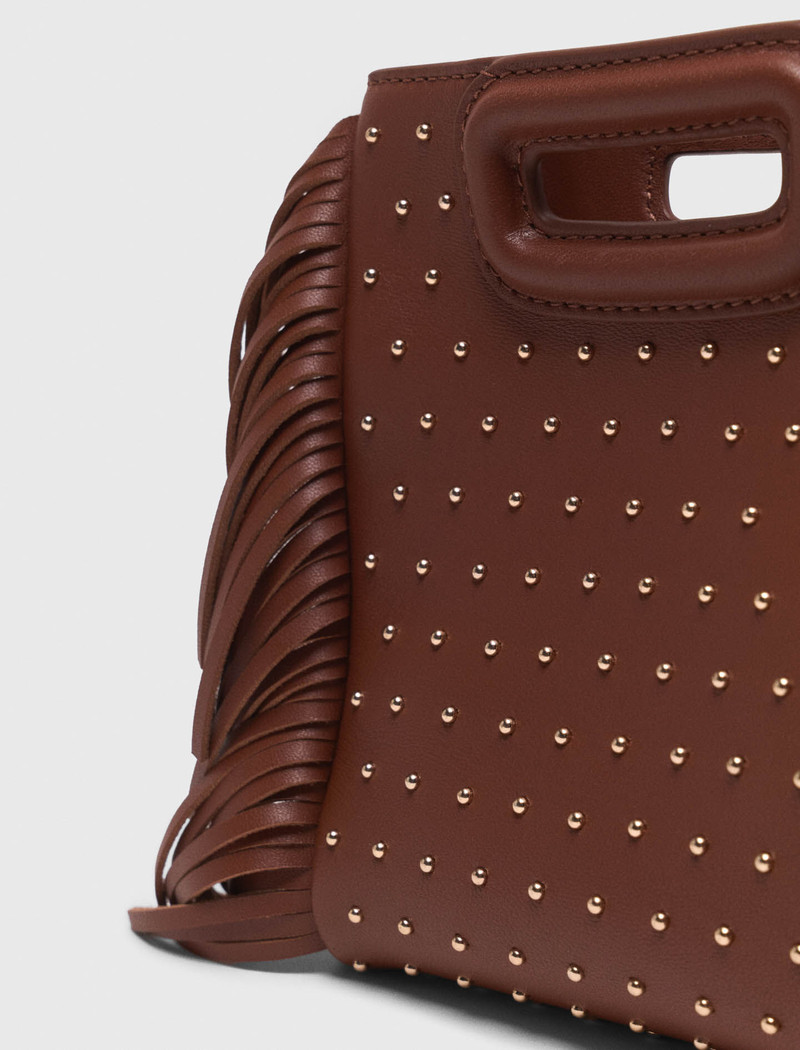 Leather M mini bag with studs 7