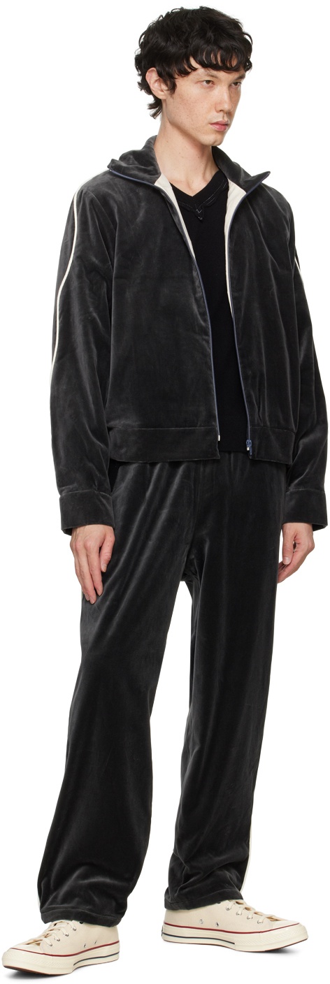 CAMIEL FORTGENS Gray Piping Track Jacket | REVERSIBLE