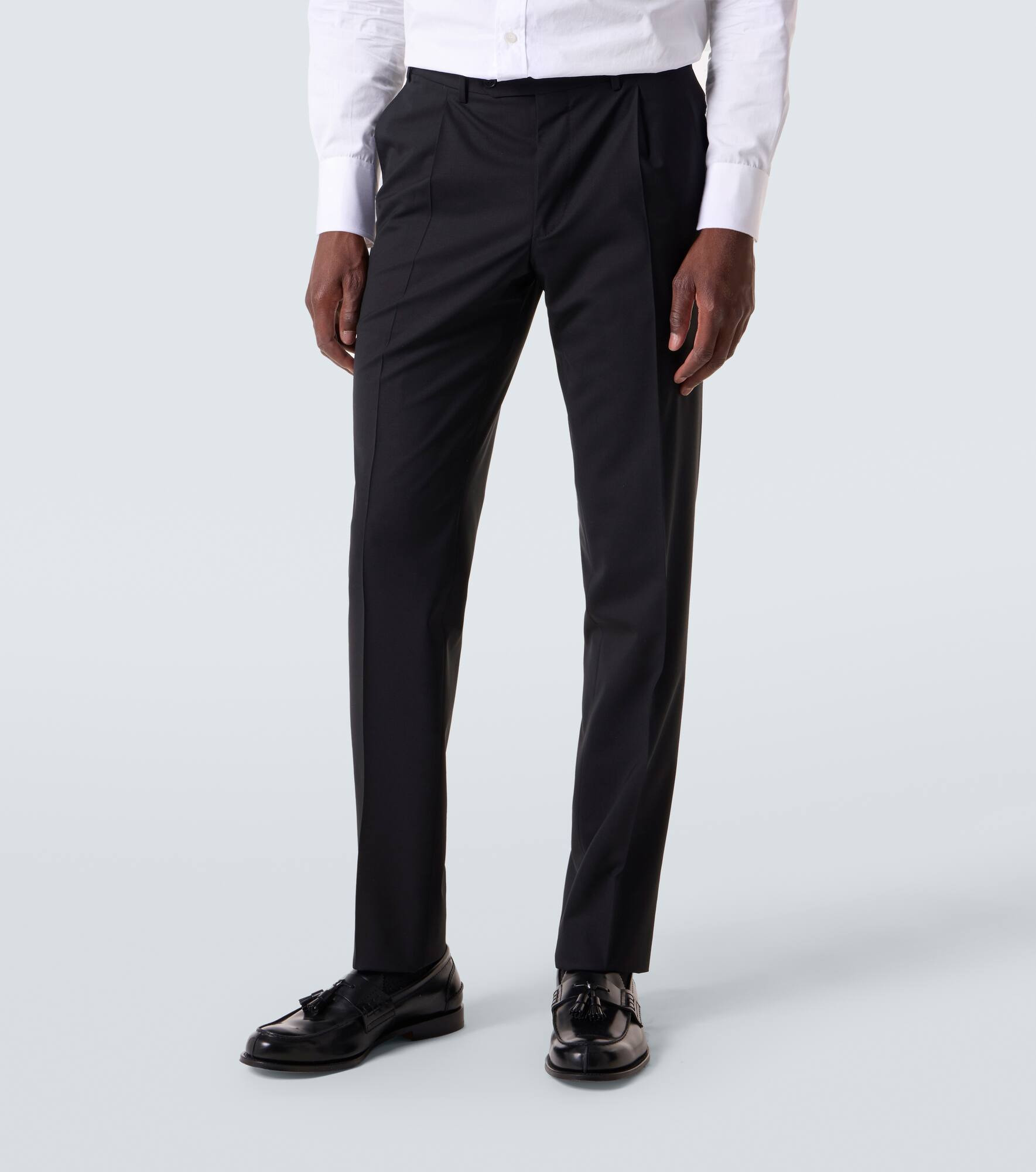 Wool-blend slim pants - 3