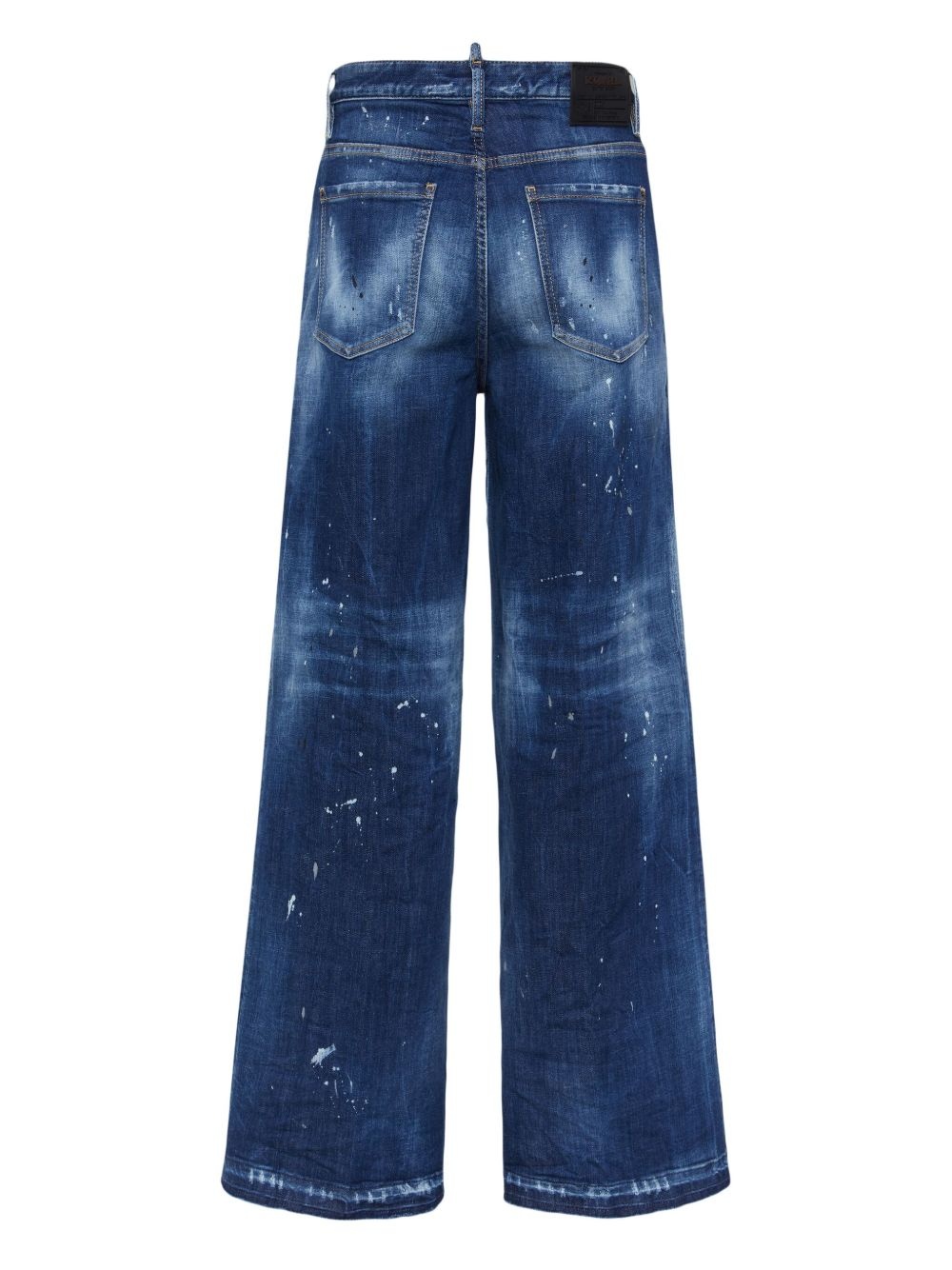ripped wide-leg jeans - 2