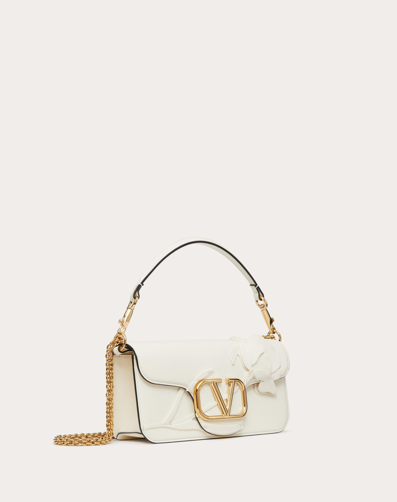 VALENTINO GARAVANI LOCÒ SHOULDER BAG WITH APPLIQUE FLOWERS 3