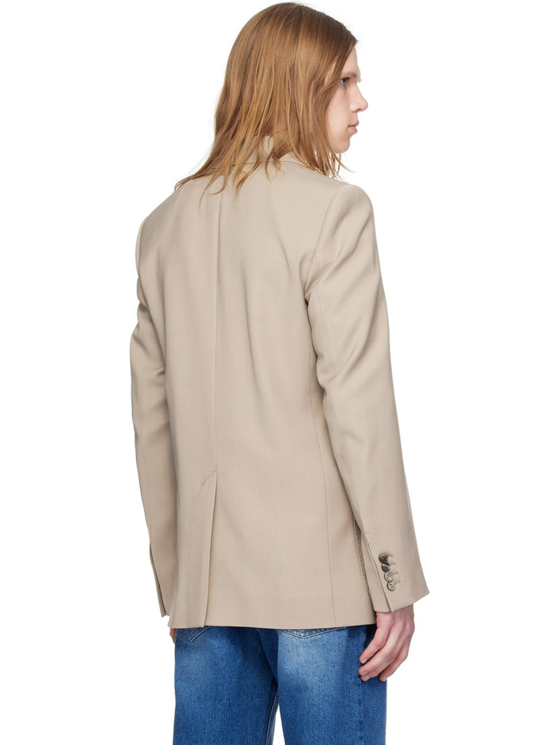Taupe Double-Breasted Blazer 3