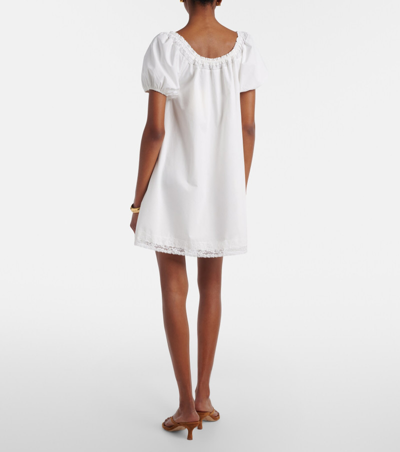 Galle lace-trimmed cotton minidress 3
