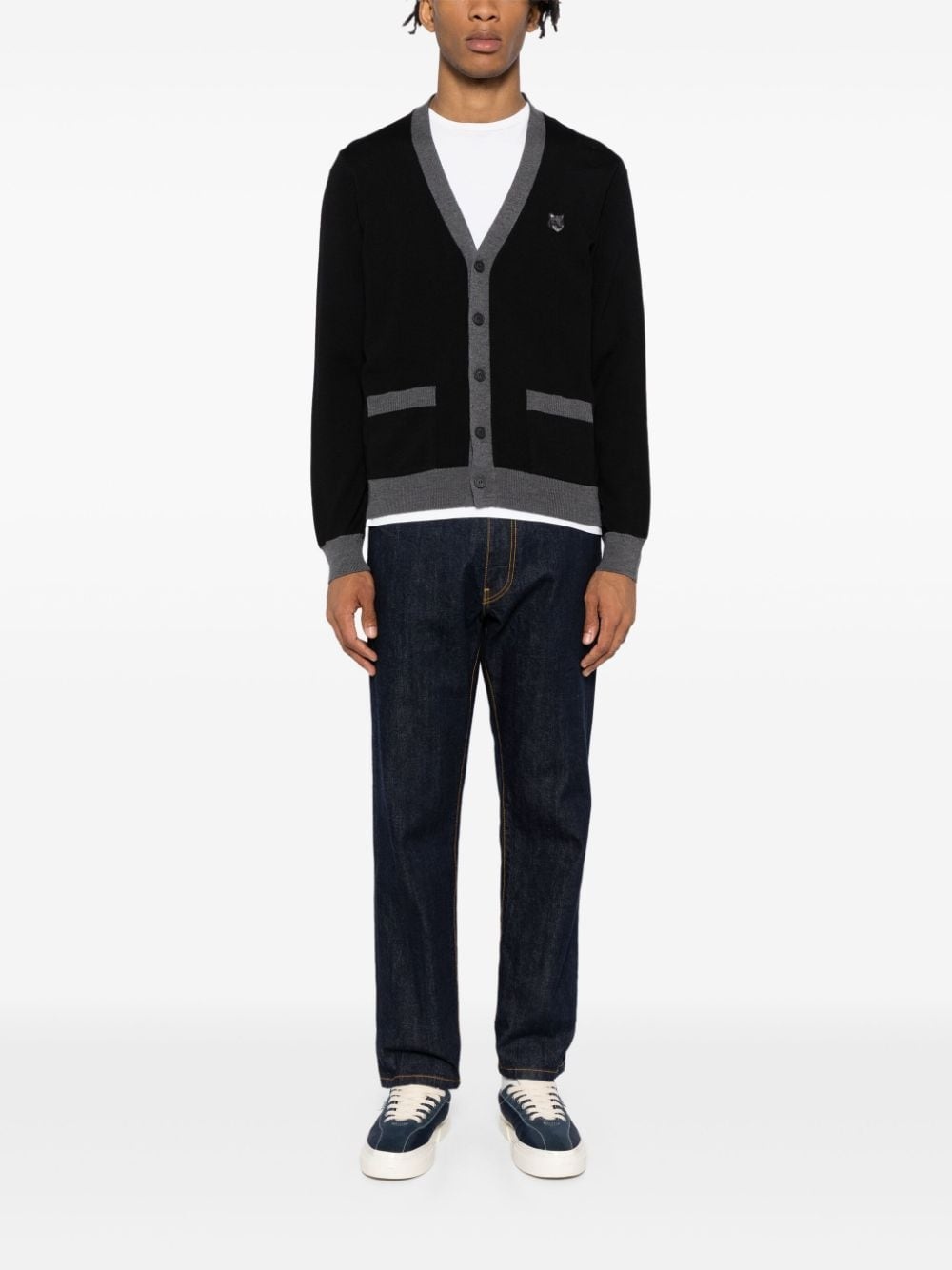 Bold Fox Head Patch cardigan - 2