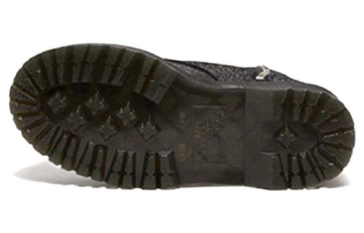 (WMNS) Dr. Martens Jadon Faux Fur-Lined Metallic Leather Platform Boots 'Black' 27955012 - 6