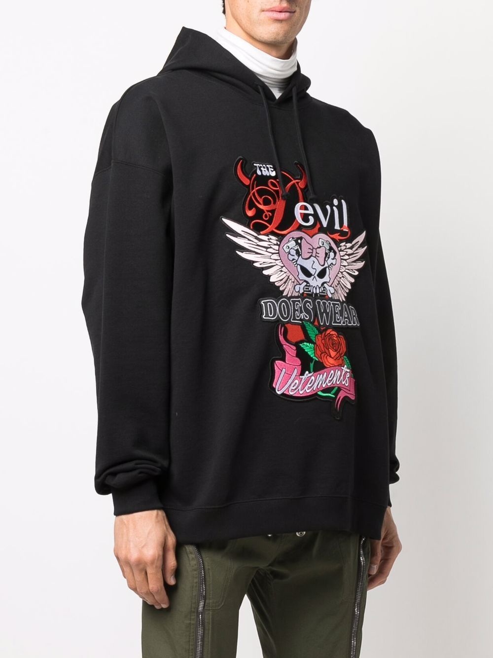 graphic-patch hoodie - 4