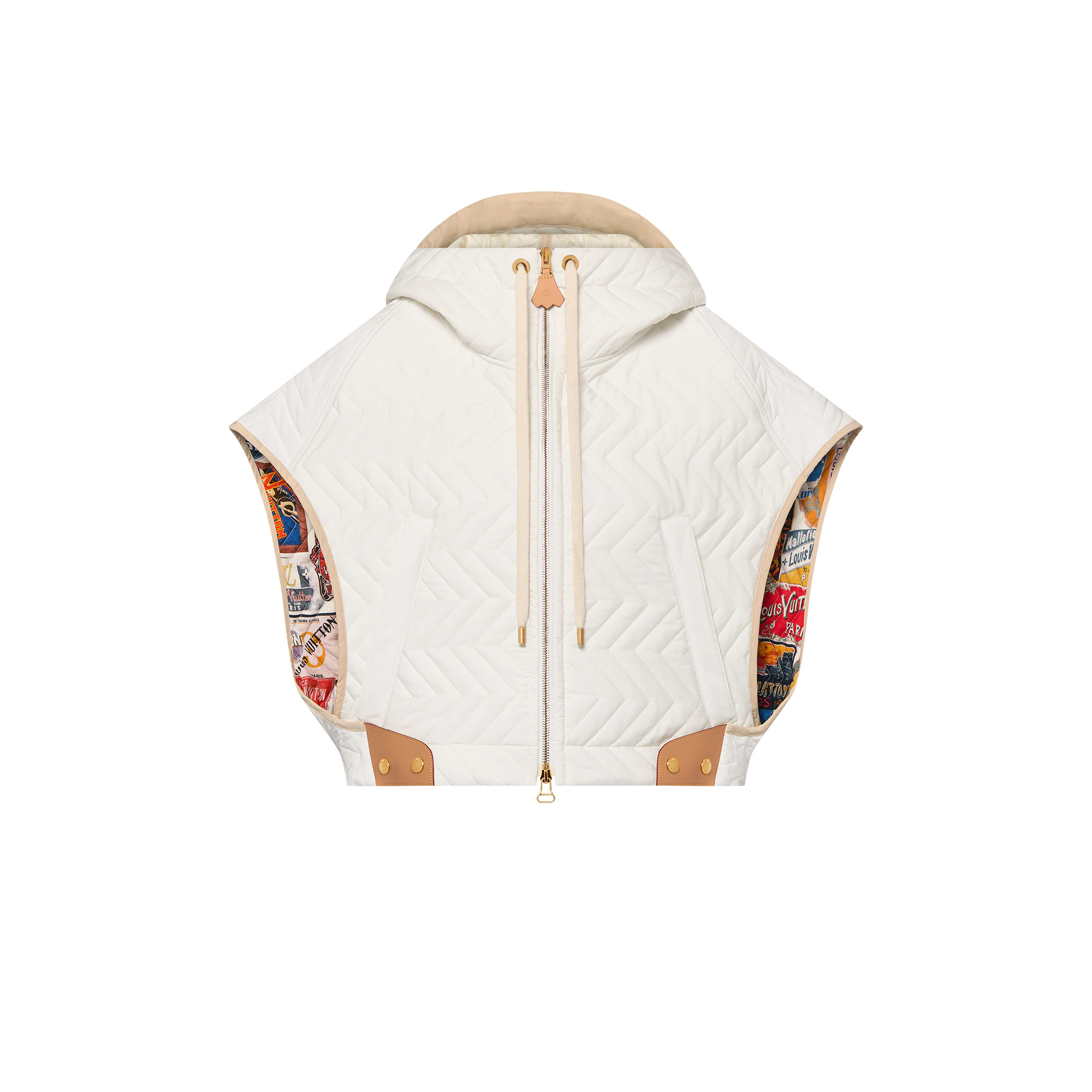 Zigzag Quilted Open-Arm Jacket - 1