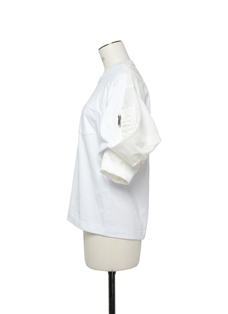 sacai Nylon Twill x Cotton Jersey T-Shirt outlook