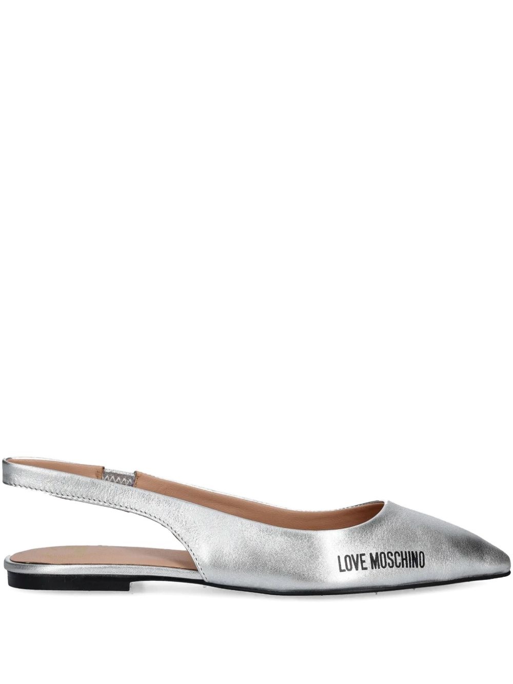 logo-print ballerina shoes - 1
