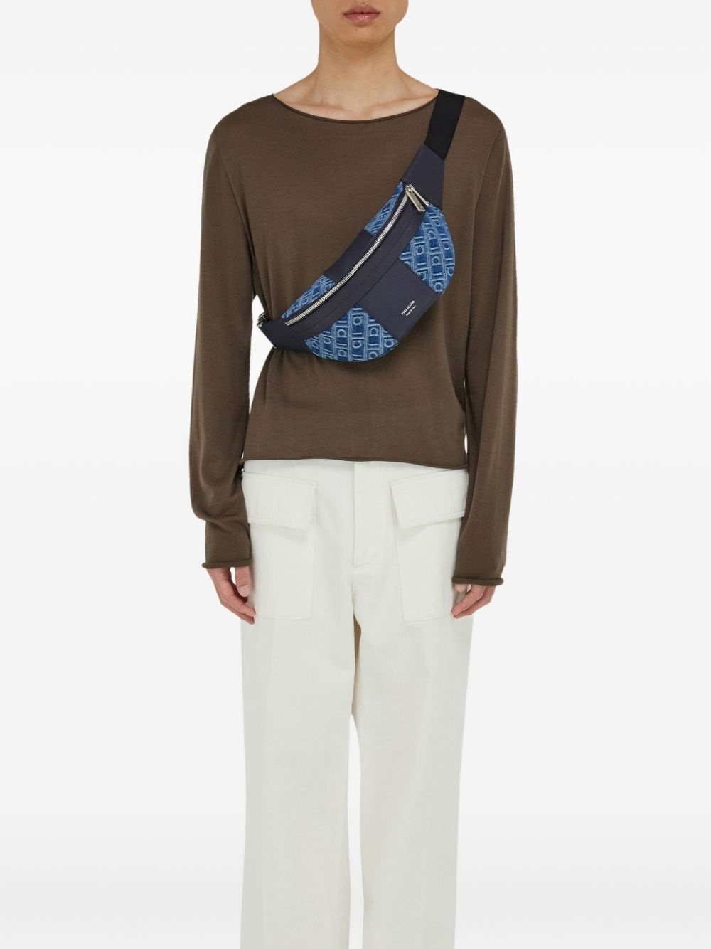 Monogram-jacquard belt bag - 2