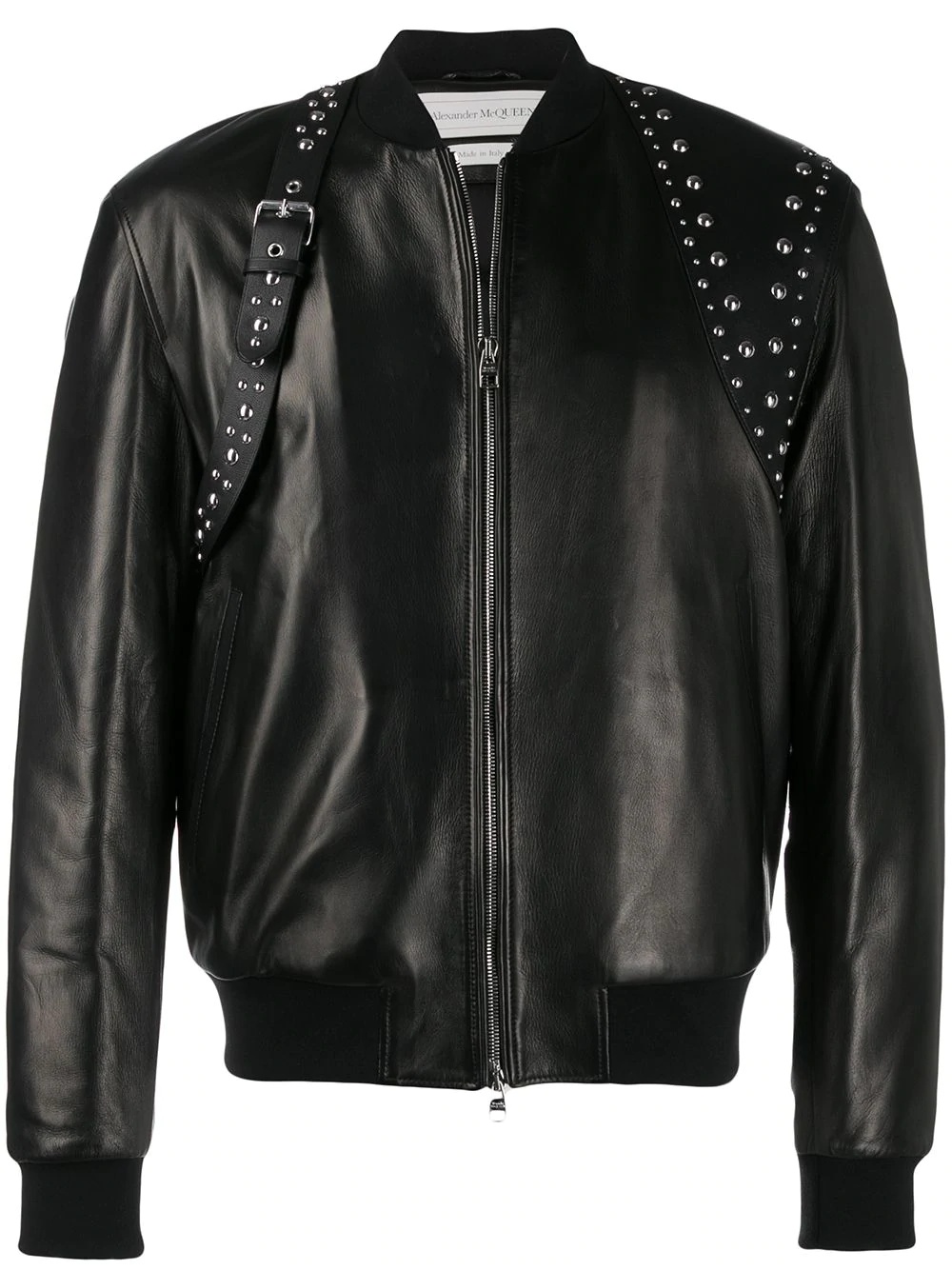 studded harness bomber jacket - 1