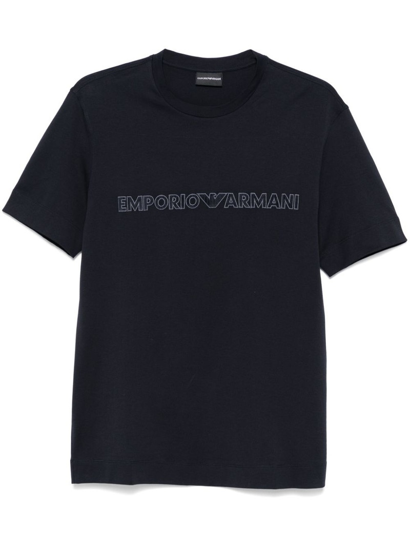 logo-embroidered T-shirt 1