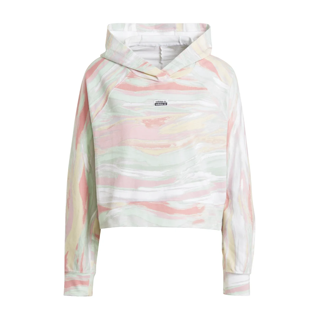(WMNS) adidas Multicolor RYV Crop Hoodie 'Pink' GN4292 - 1