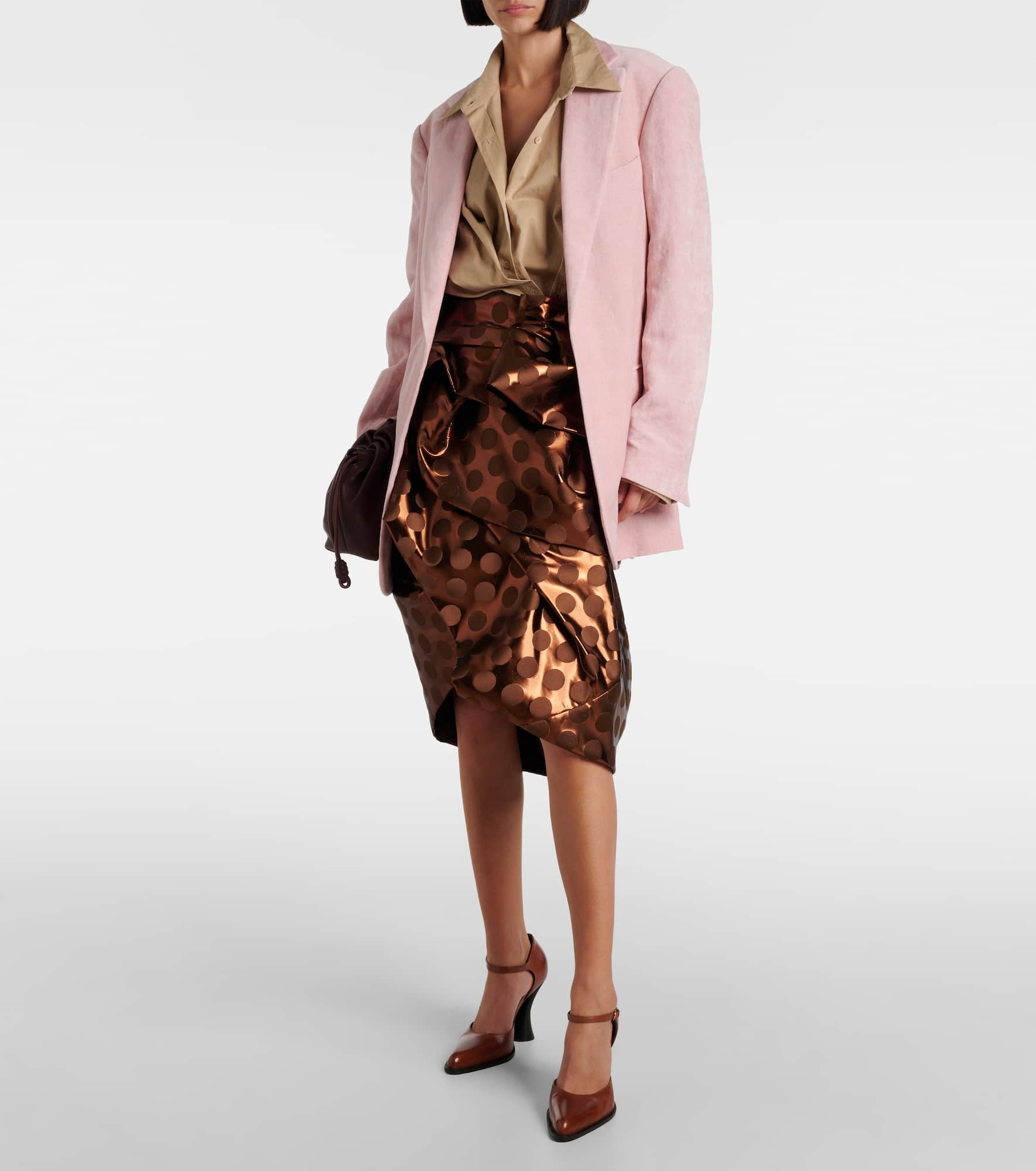Lamé midi skirt - 2