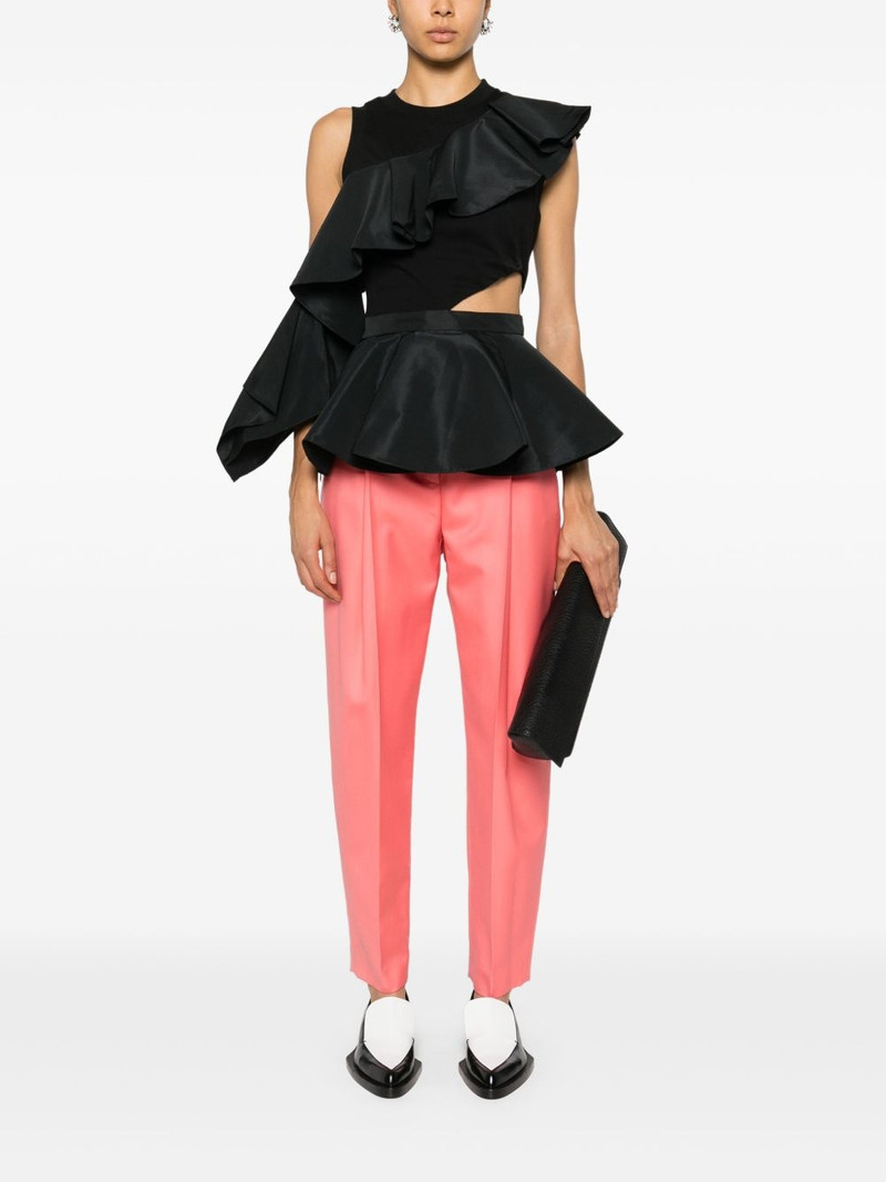 Alexander McQueen pleat detail tapered trousers outlook