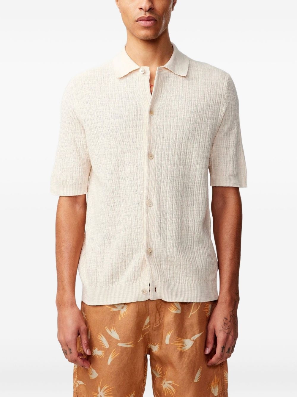 knitted polo shirt - 3
