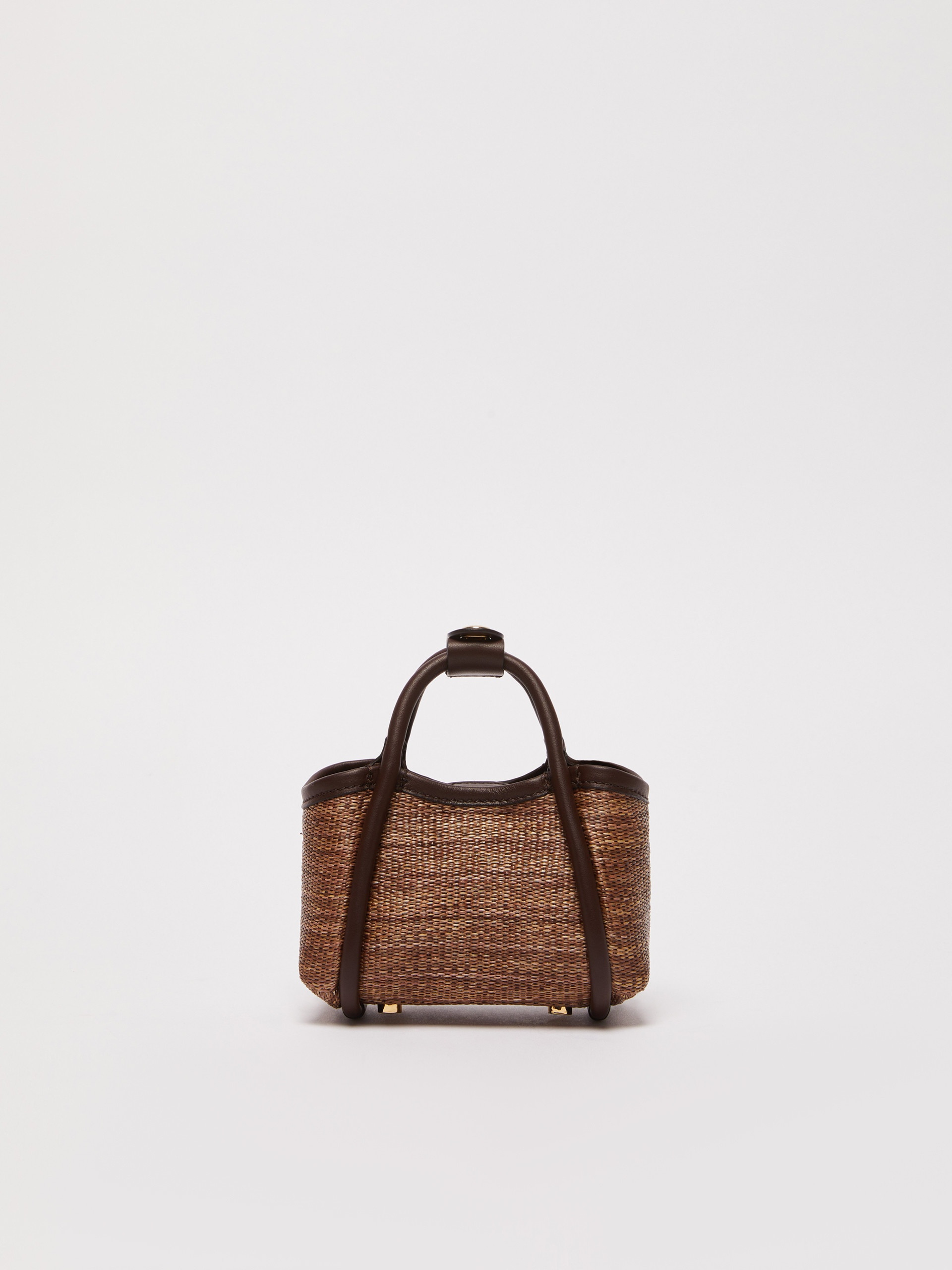 MARINESTRAWXXS Jacquard raffia-effect fabric mini Marine bag - 3
