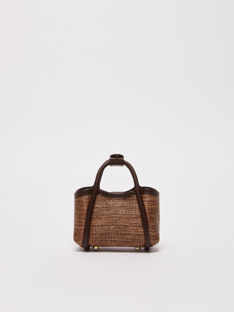 MARINESTRAWXXS Jacquard raffia-effect fabric mini Marine bag 3