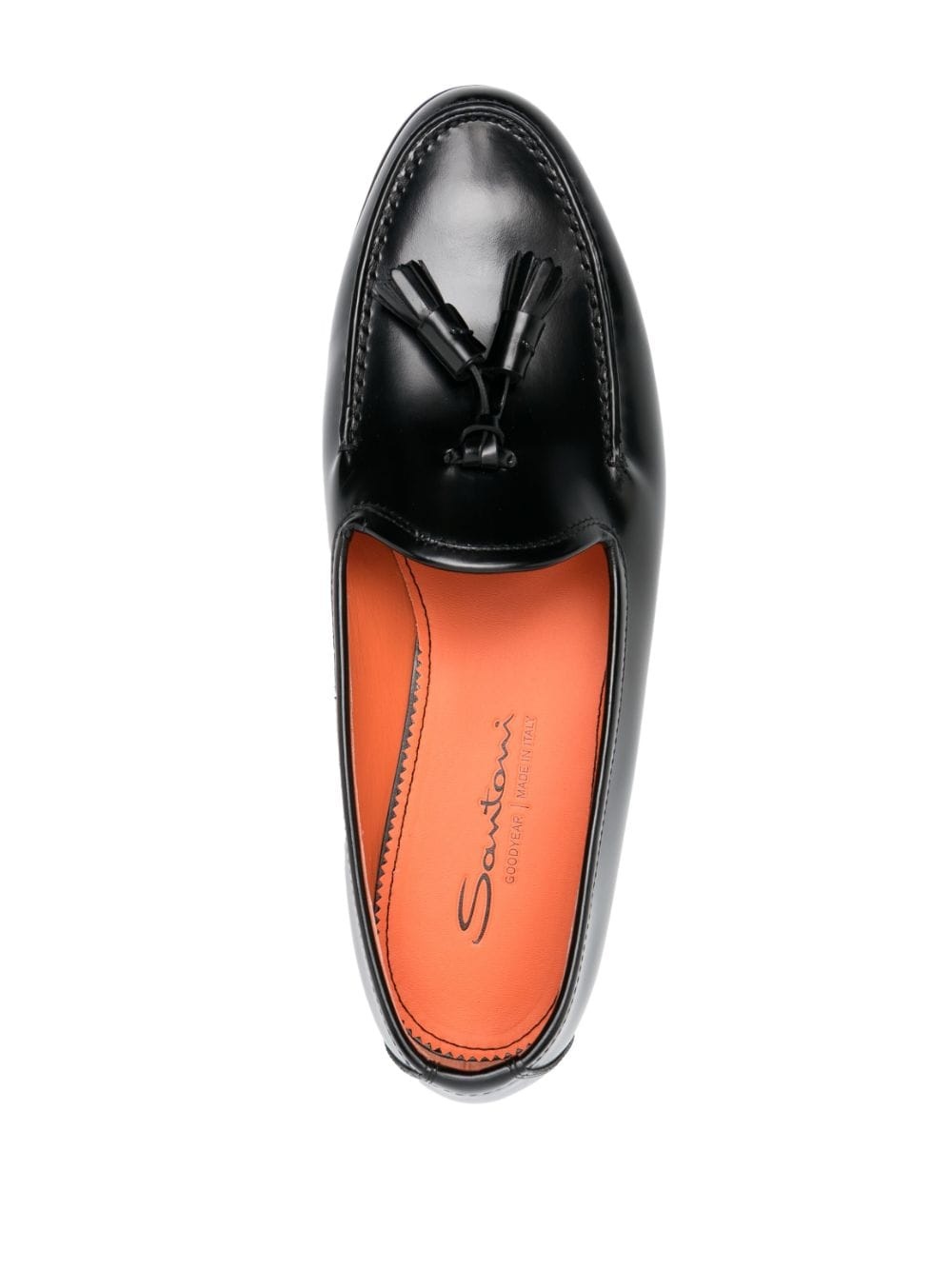 tassel-embellished leather loafers - 4