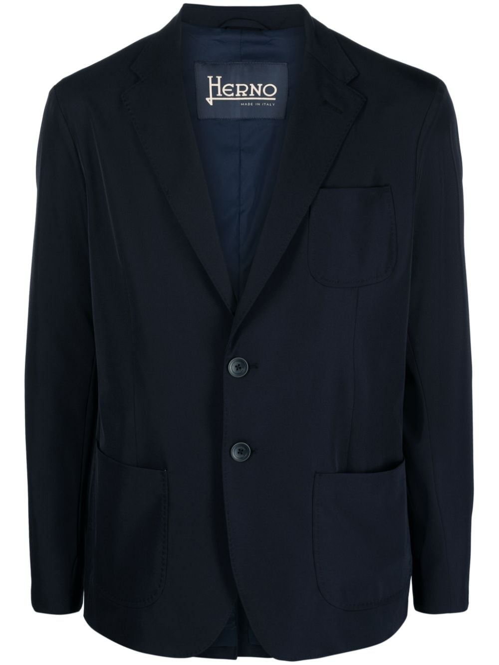 notched-lapel single-breasted blazer - 1