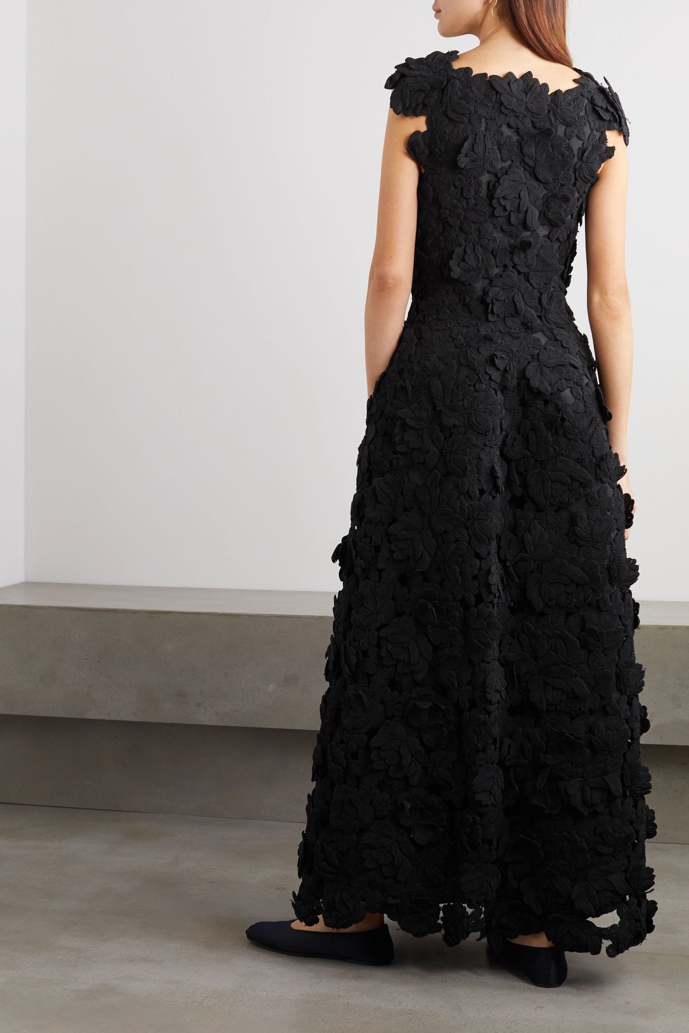 Luciano appliquéd woven gown - 4