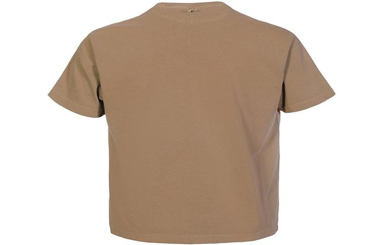 Men's Nike NAI-KE Cha Nai-Ke Cha Series Solid Color Sports Round Neck Short Sleeve Khaki T-Shirt DV5 - 2