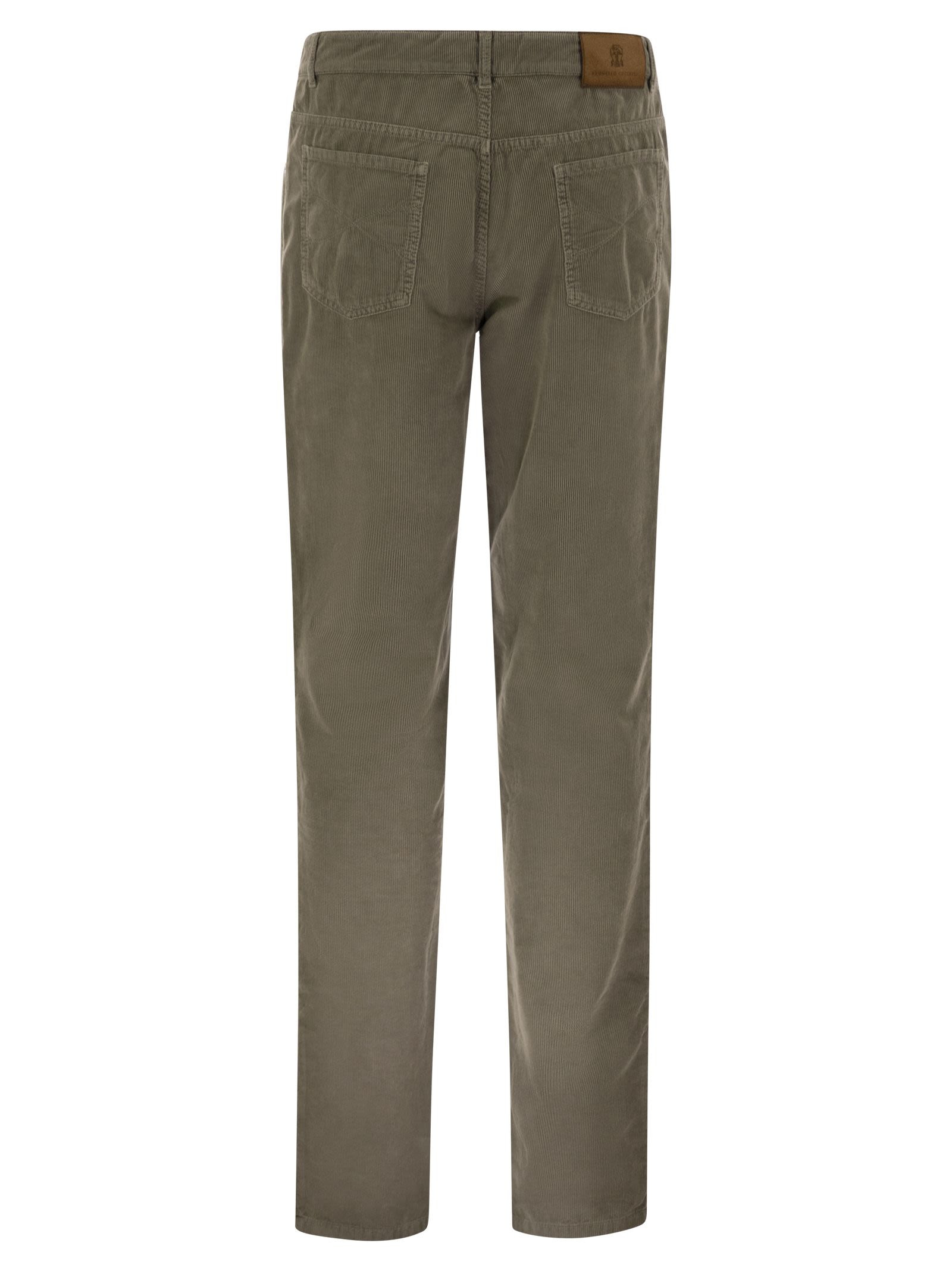 Brunello Cucinelli Men Five-Pocket Italian Fit Trousers In Garment Dyed Cotton Corduroy - 2