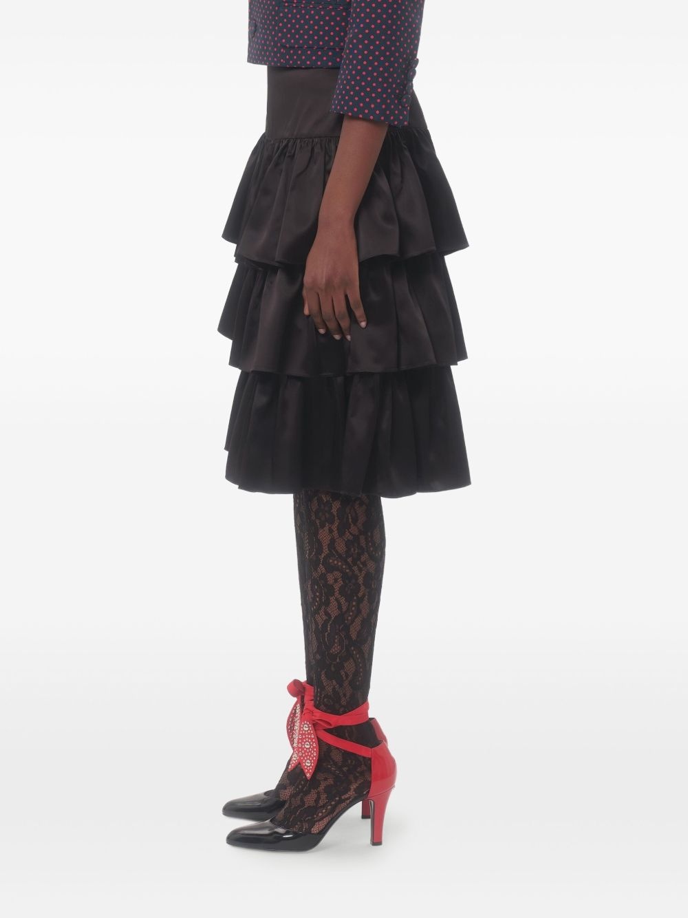 ruffled taffeta midi skirt - 3
