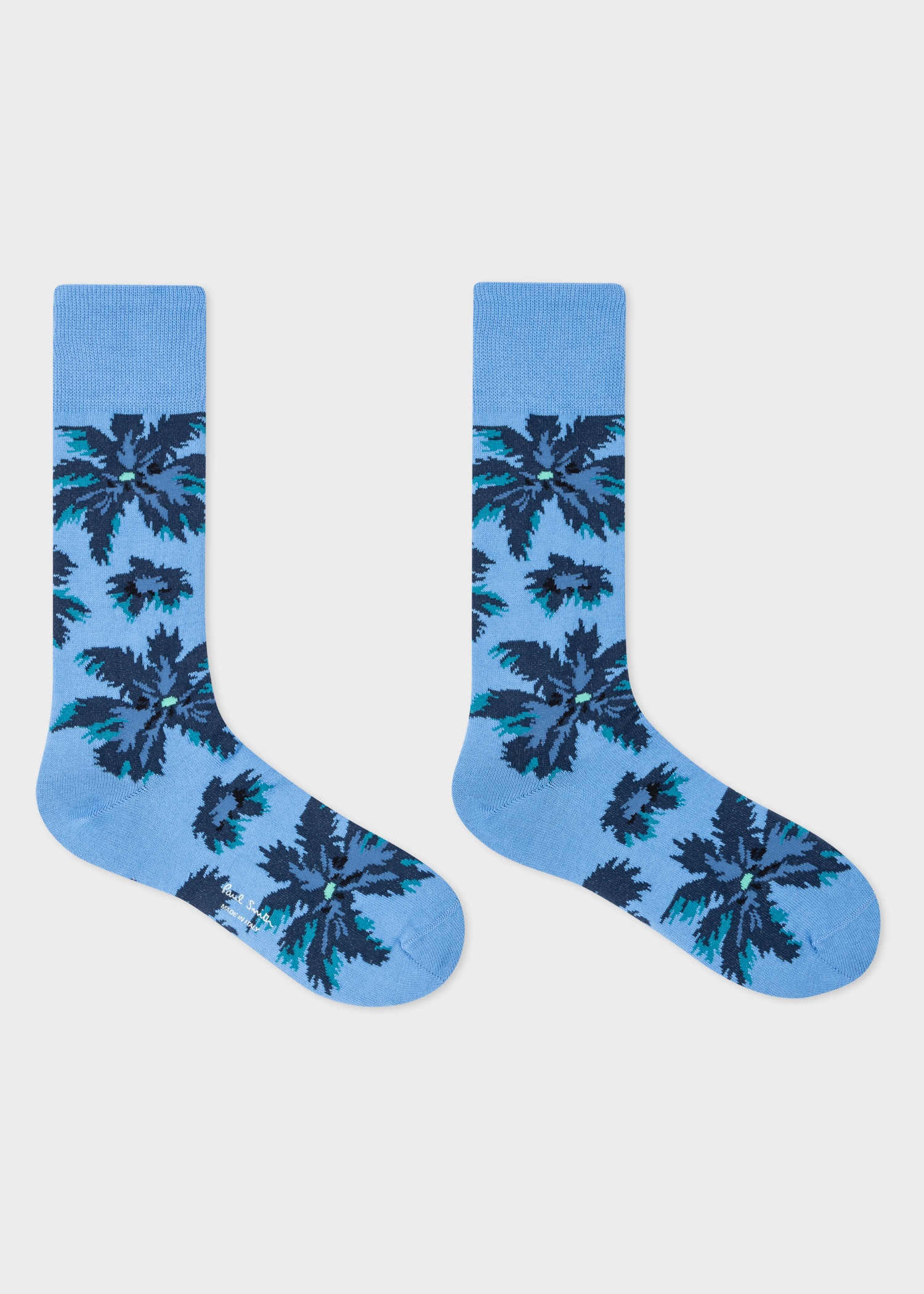 Blue 'Palmera' Socks - 3