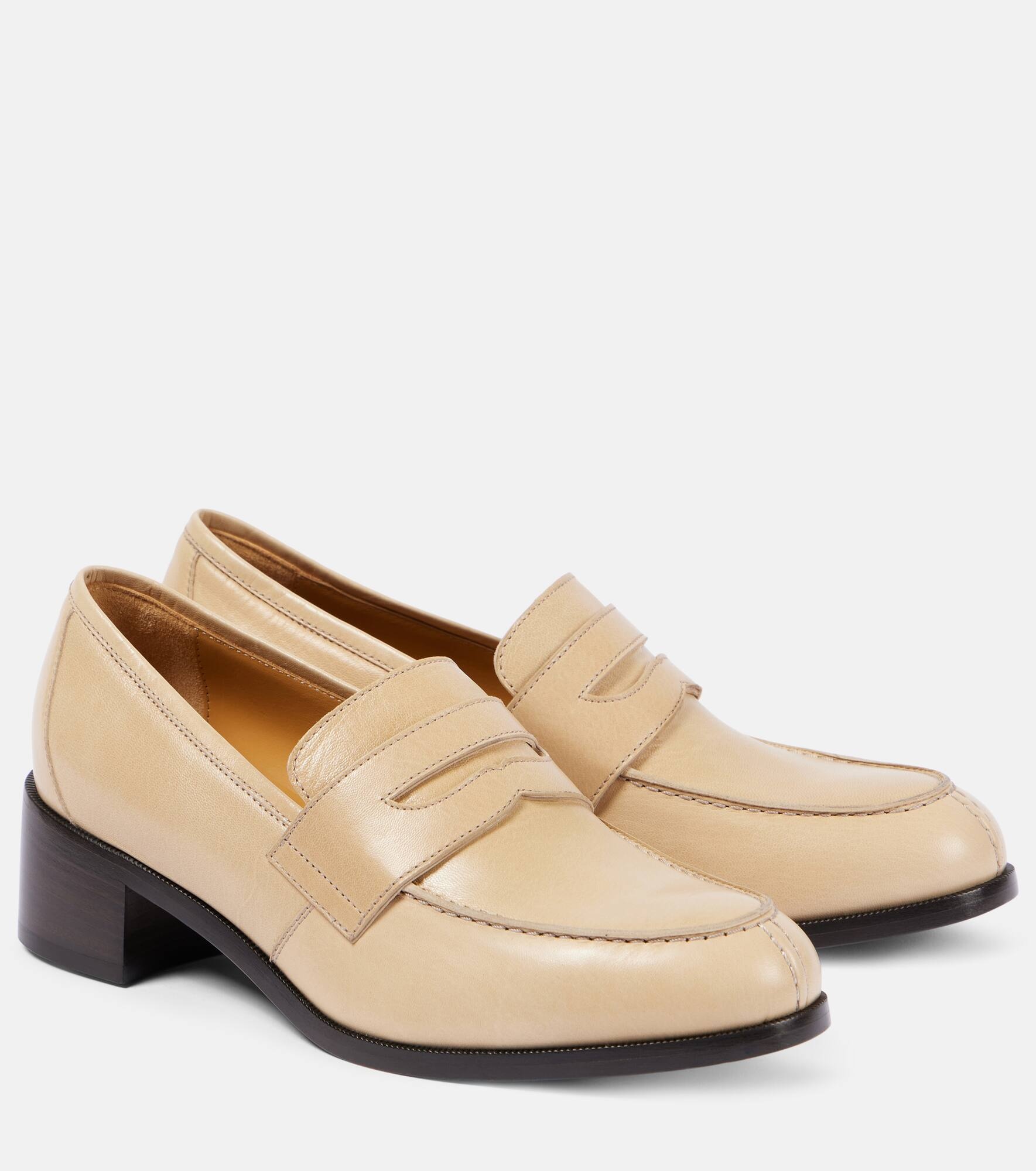 Vera 45 leather loafer pumps - 1