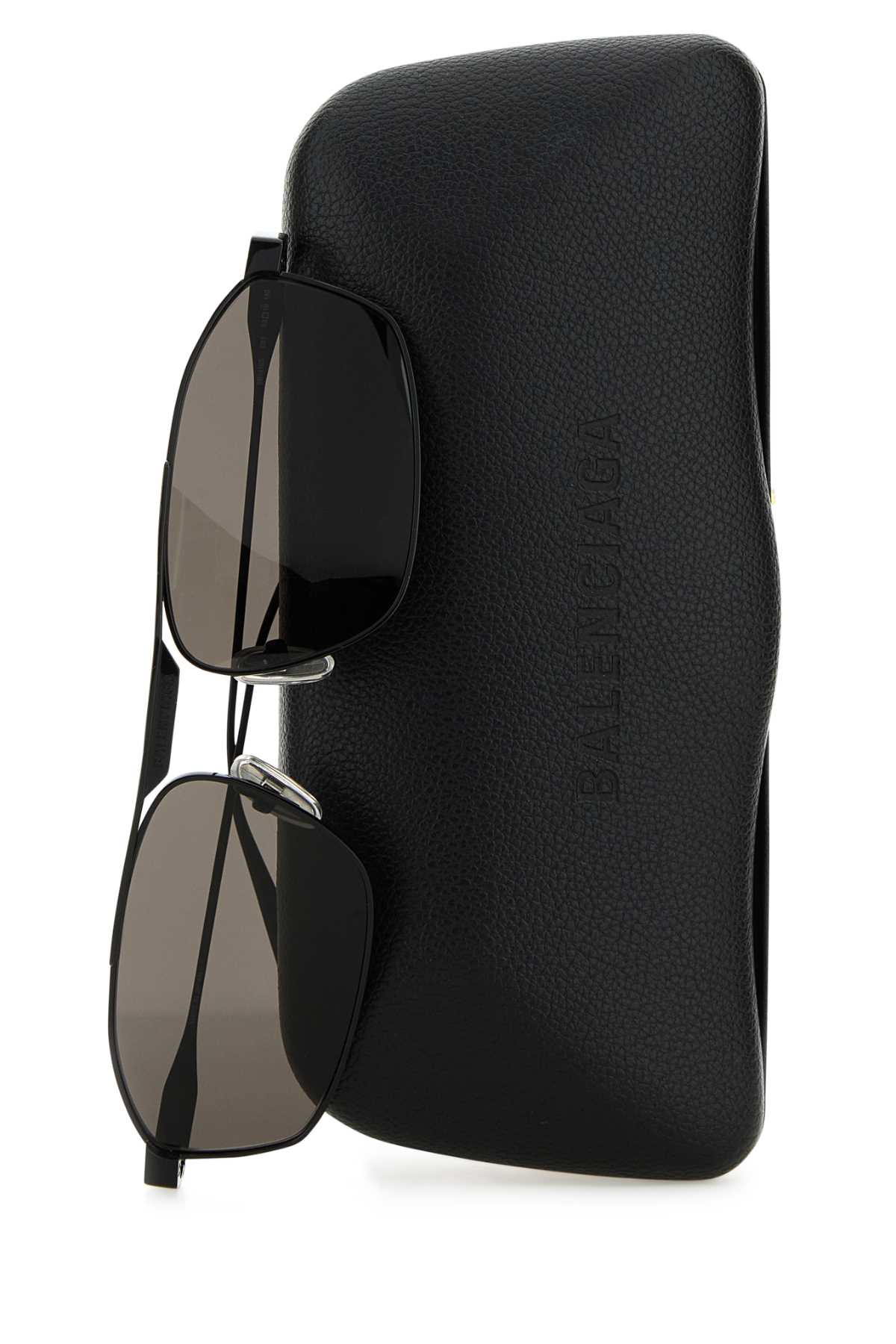 Balenciaga Women Black Metal Sunglasses - 3