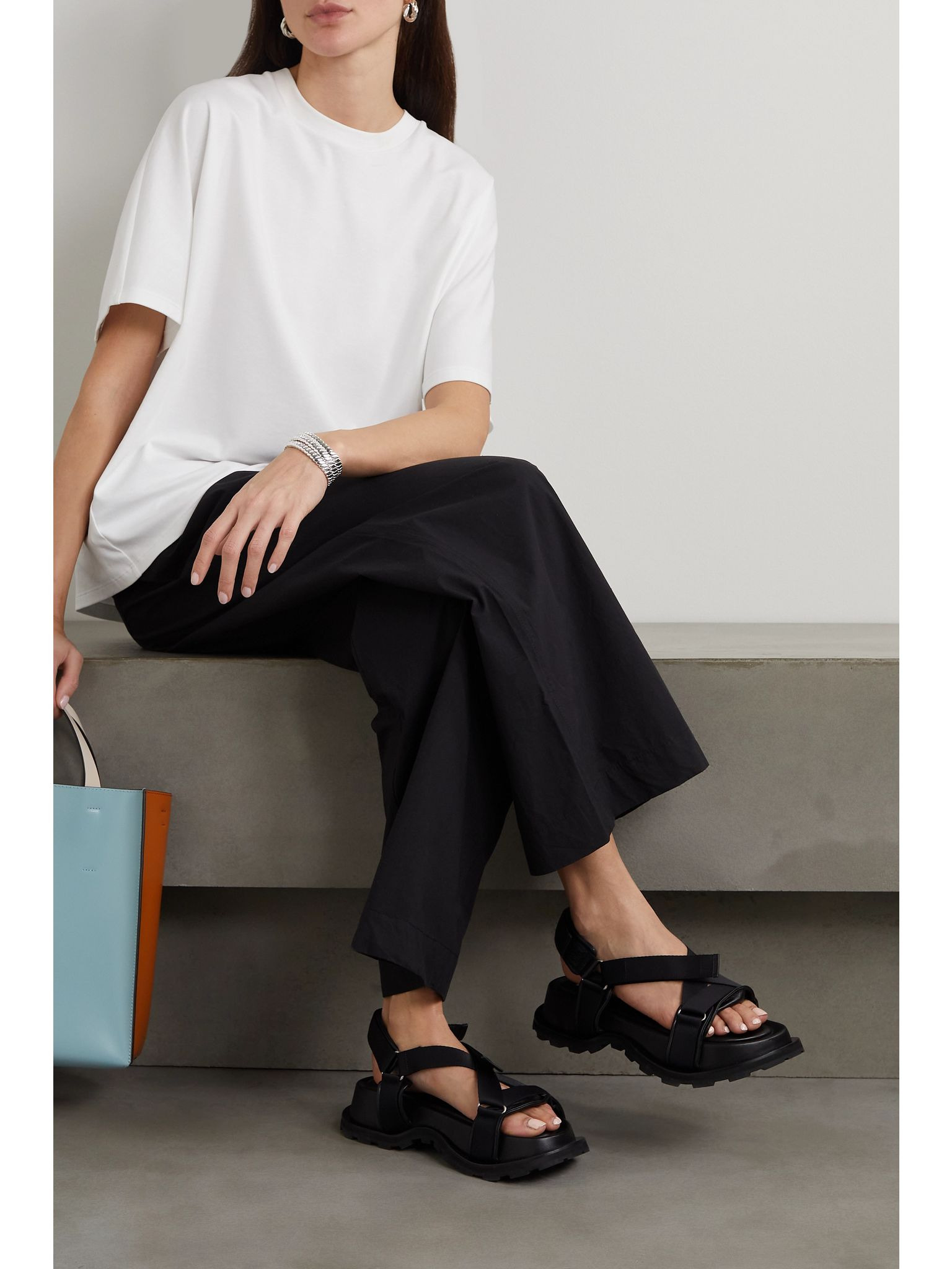Oversized cotton-jersey T-shirt White - 2
