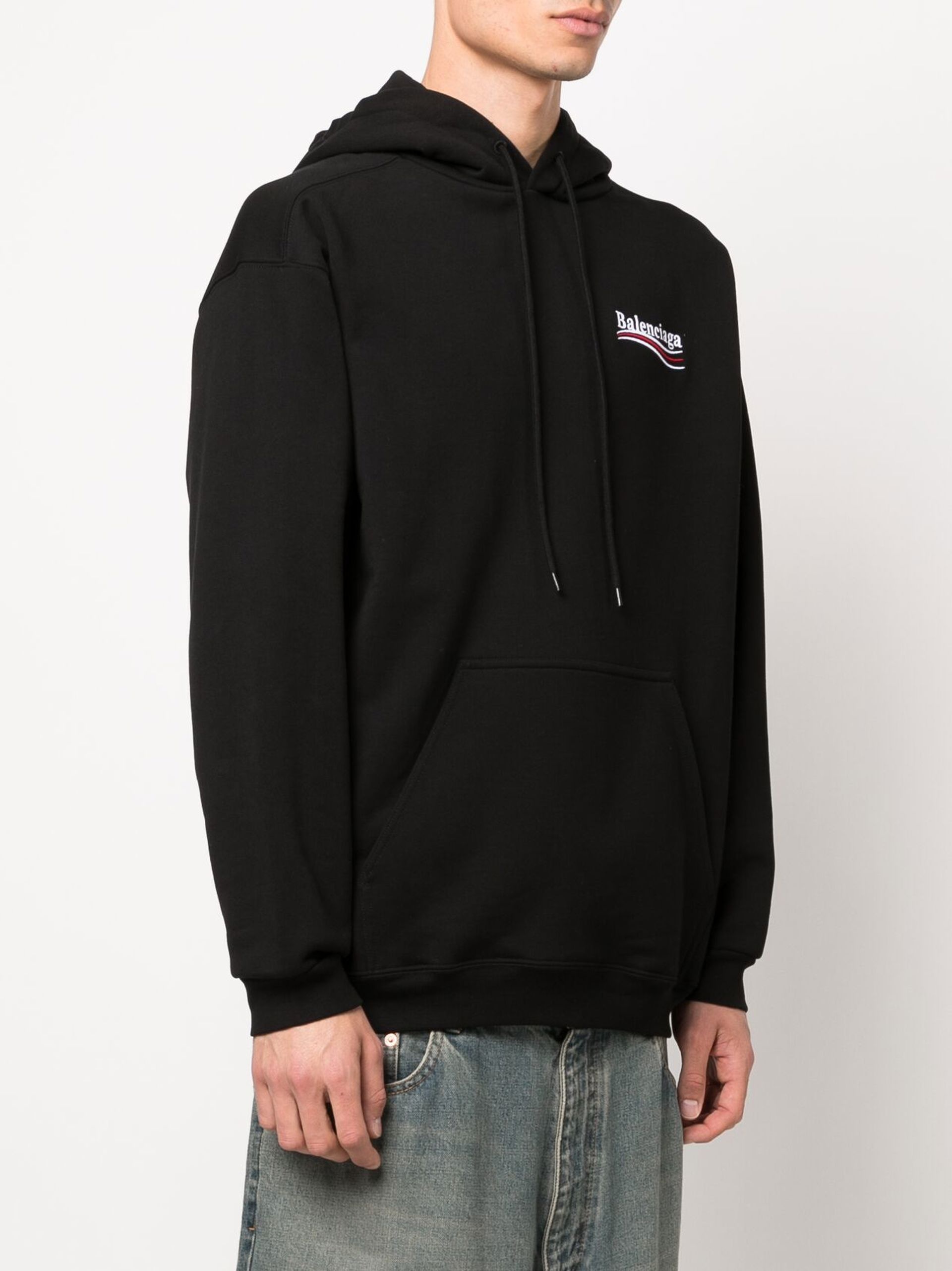 black Political Campaign cotton hoodie - 3