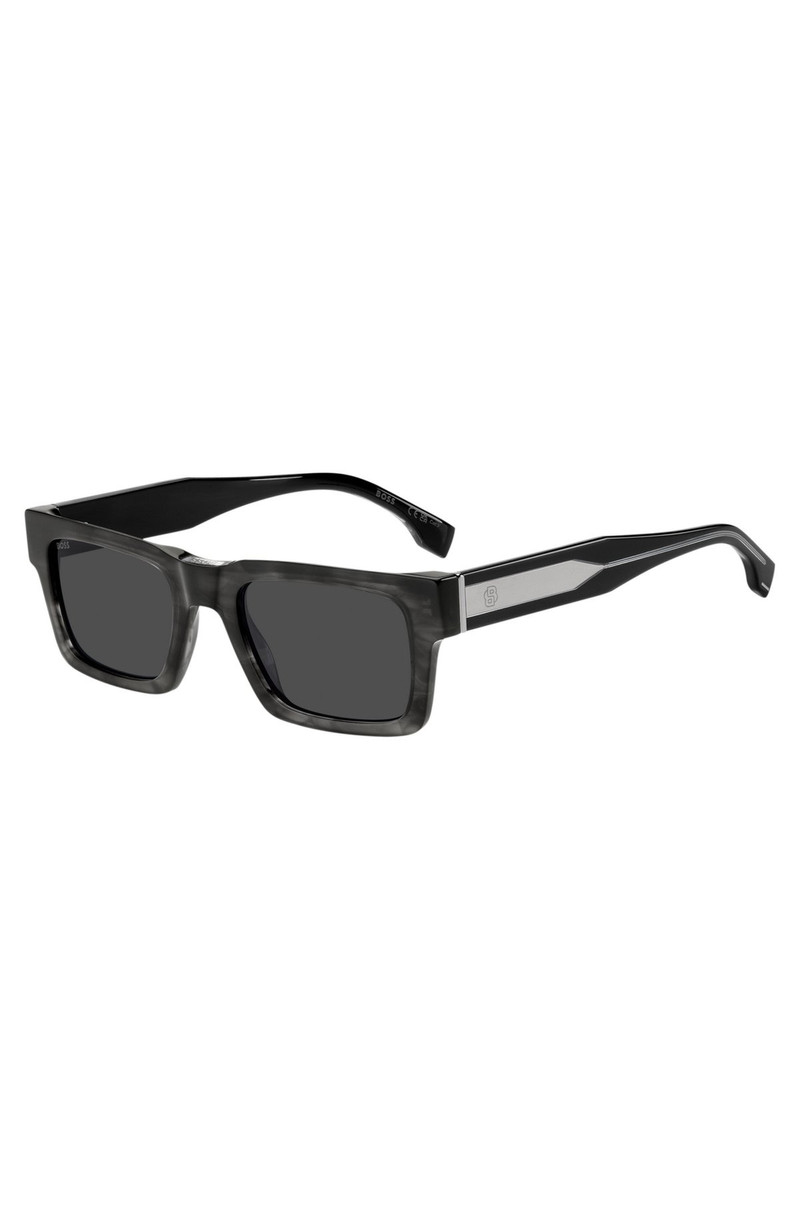 PATTERNED-ACETATE SUNGLASSES WITH DOUBLE B MONOGRAM 1