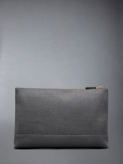 Thom Browne Large Wool 4-Bar Pouch outlook