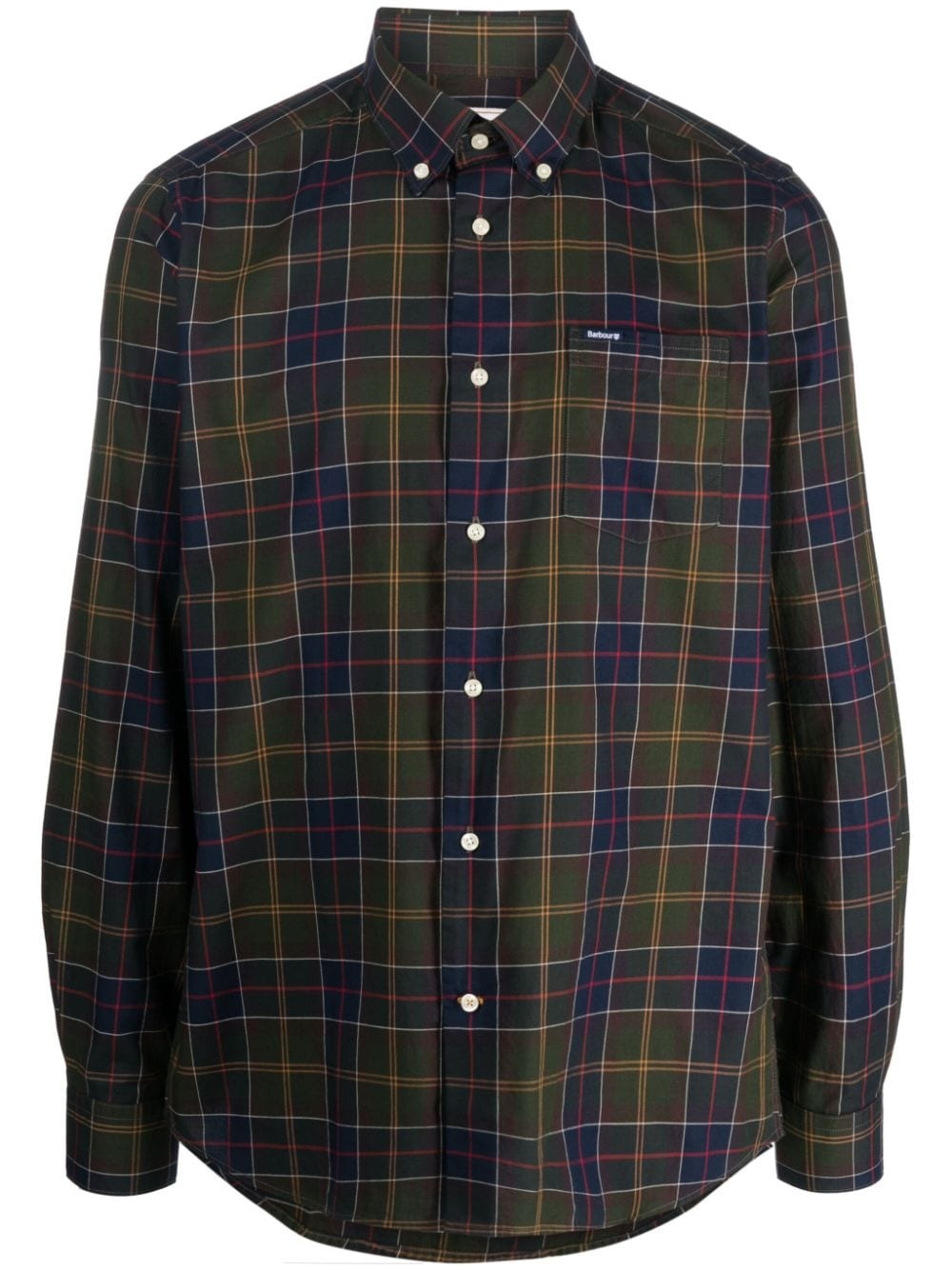 tartan-check cotton shirt - 1