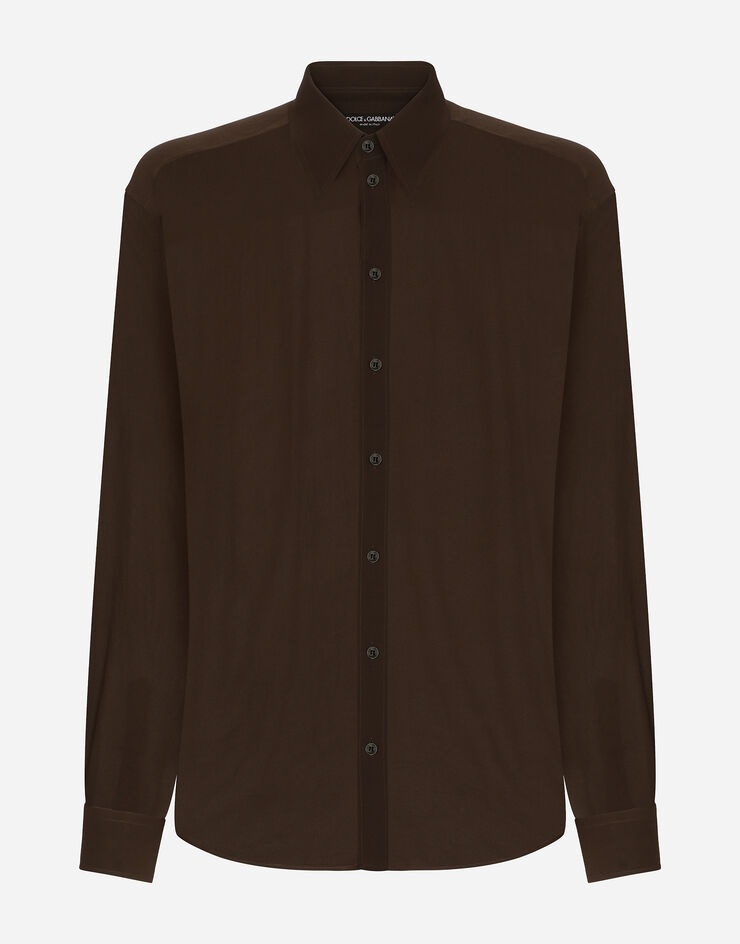 Oversize silk georgette shirt - 1
